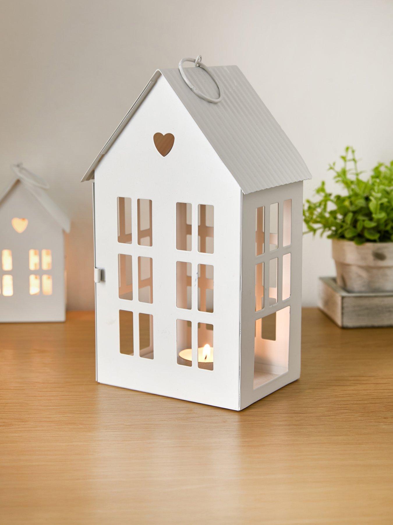 undefined 24 cm Townhouse Lantern Tea Light Holder - White