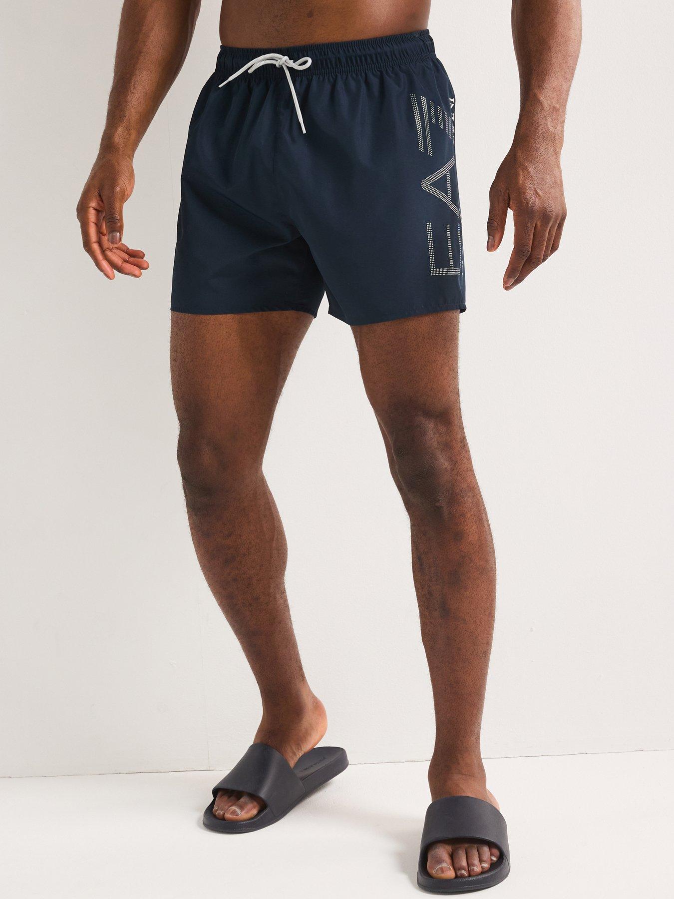 EA7 Emporio Armani Logo Swim Shorts - Dark Blue
