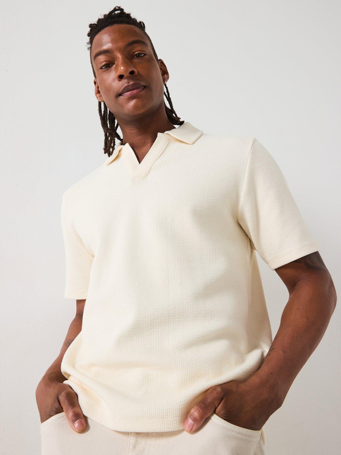 undefined Islington Texture Polo Shirt - Antique White