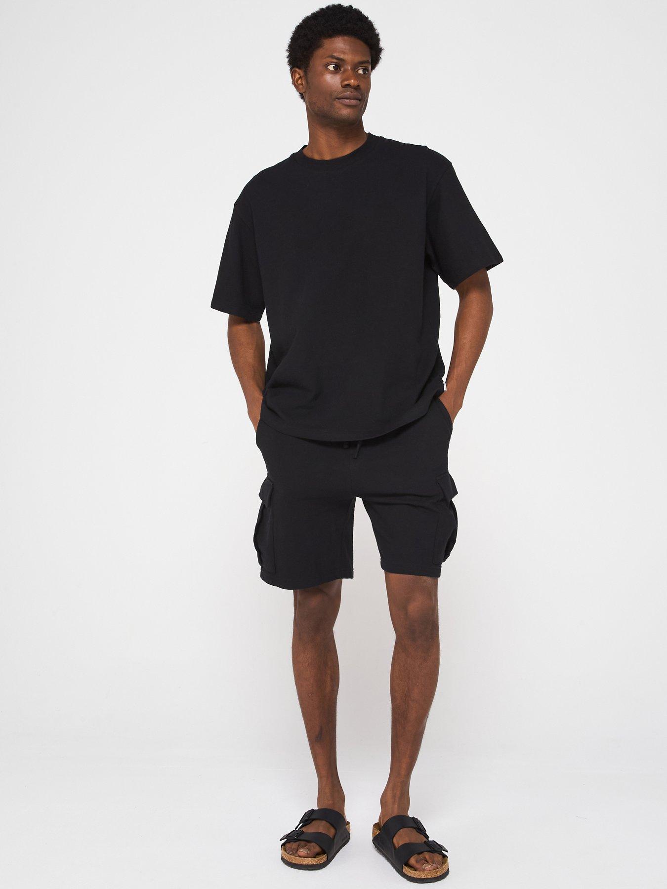 Jack & Jones Osmos T-Shirt Cargo Shorts Set - Black