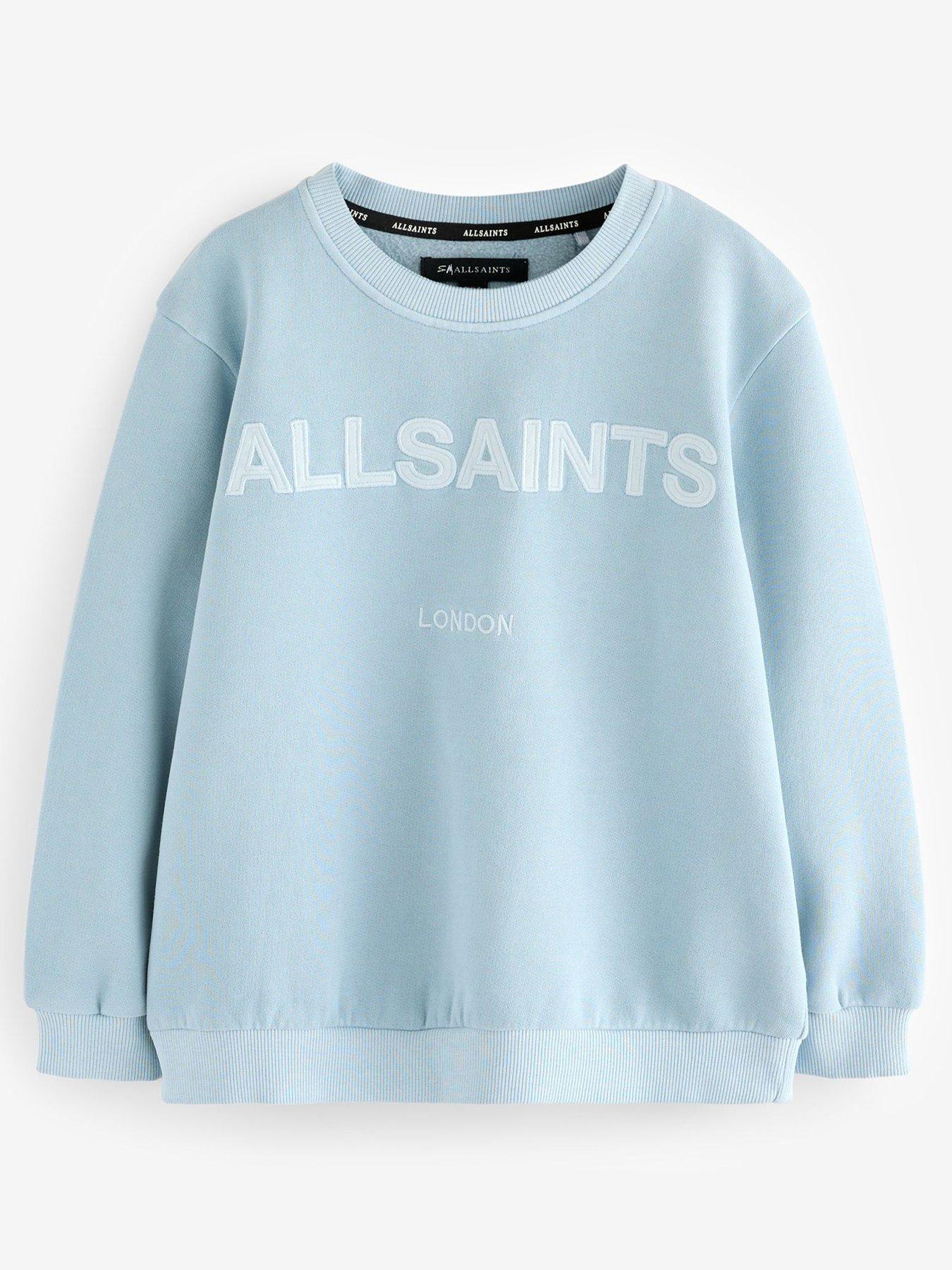undefined All Saints Embroidered Logo Sweatshirt - Blue