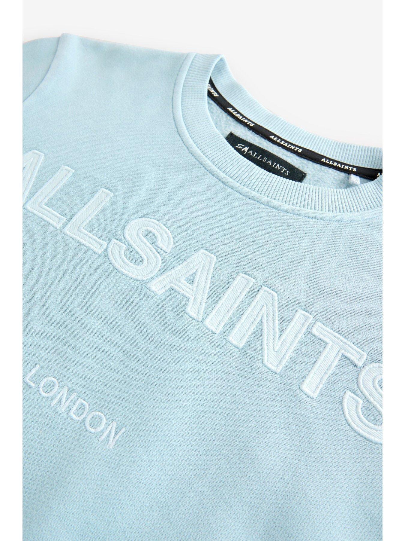 Image 2 of 5 of smALLSAINTS All Saints Embroidered Logo Sweatshirt - Blue