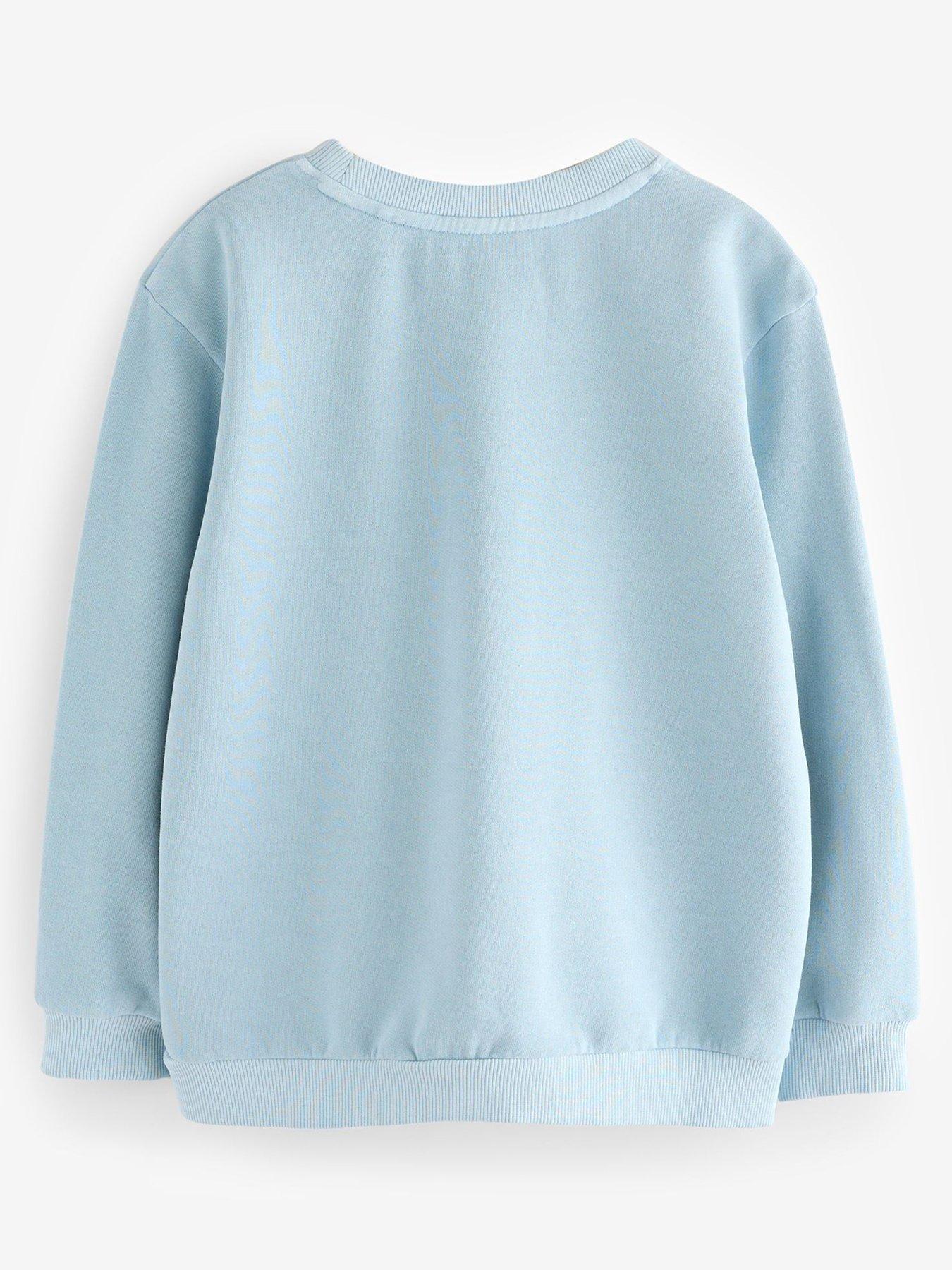 Image 3 of 5 of smALLSAINTS All Saints Embroidered Logo Sweatshirt - Blue
