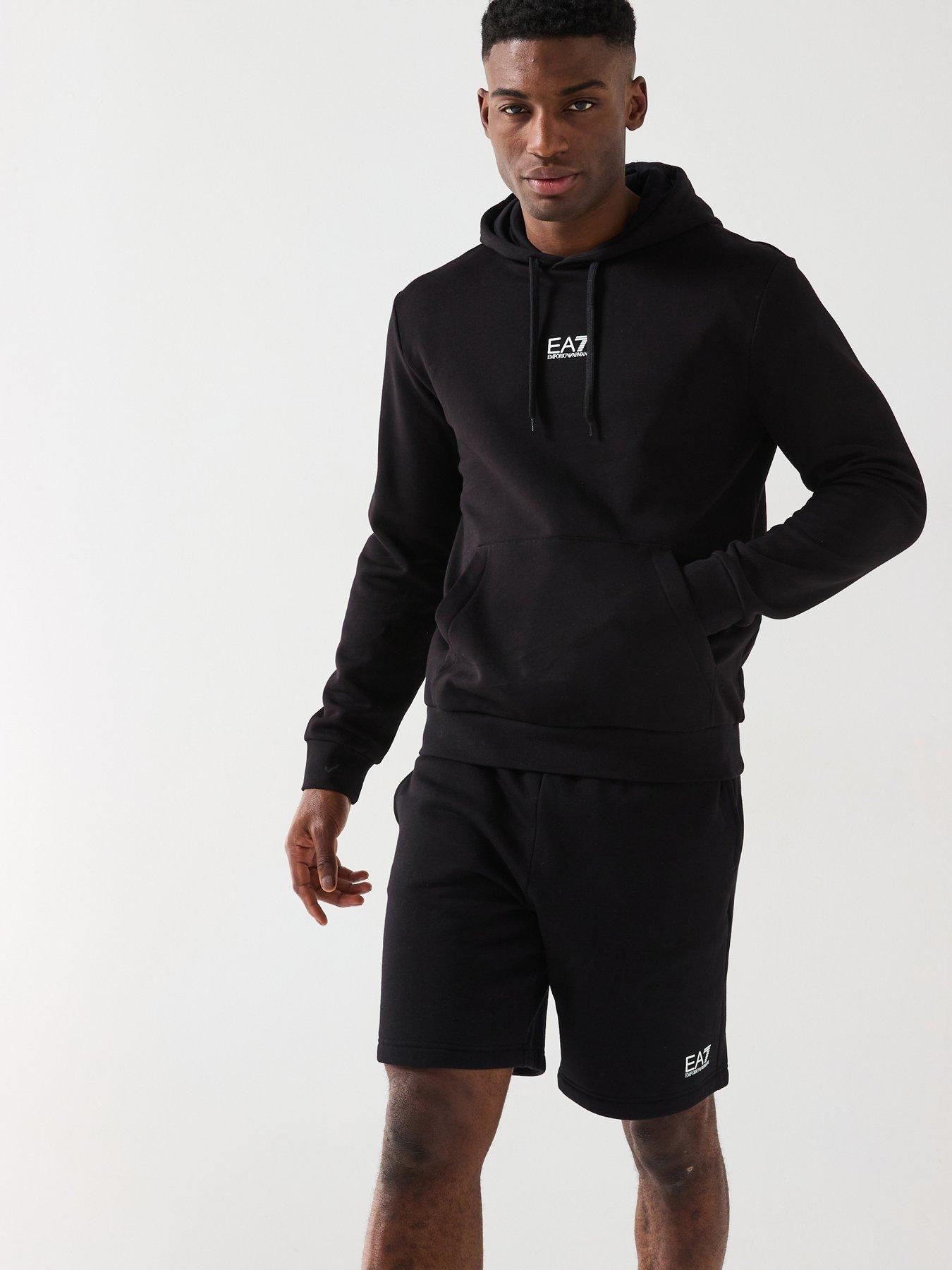 Ea7 Emporio Armani Core Id Logo Overhead Hoodie - Black