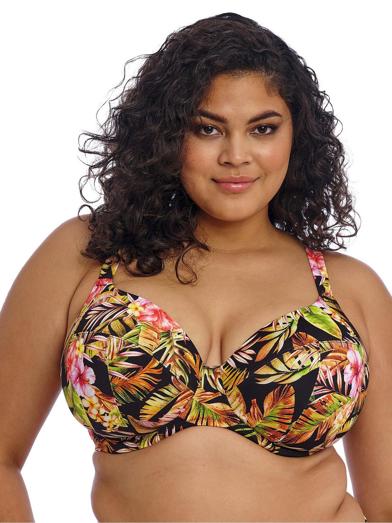 undefined Tiger Valley Underwired Frill Plunge Bikini Top - Multi