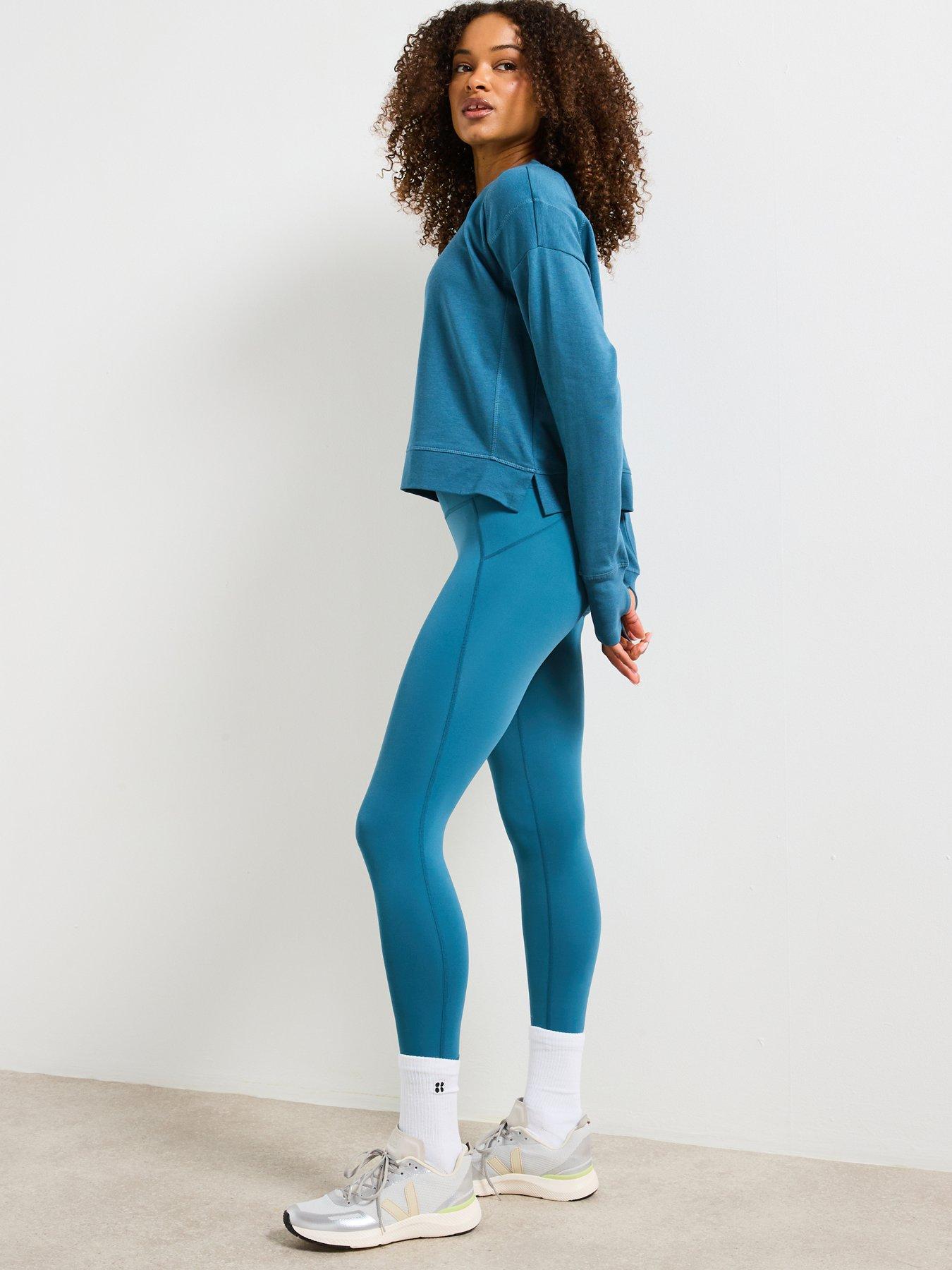 Sweaty Betty Donna After Class Longline Sweatshir, Blu Navy, Medium