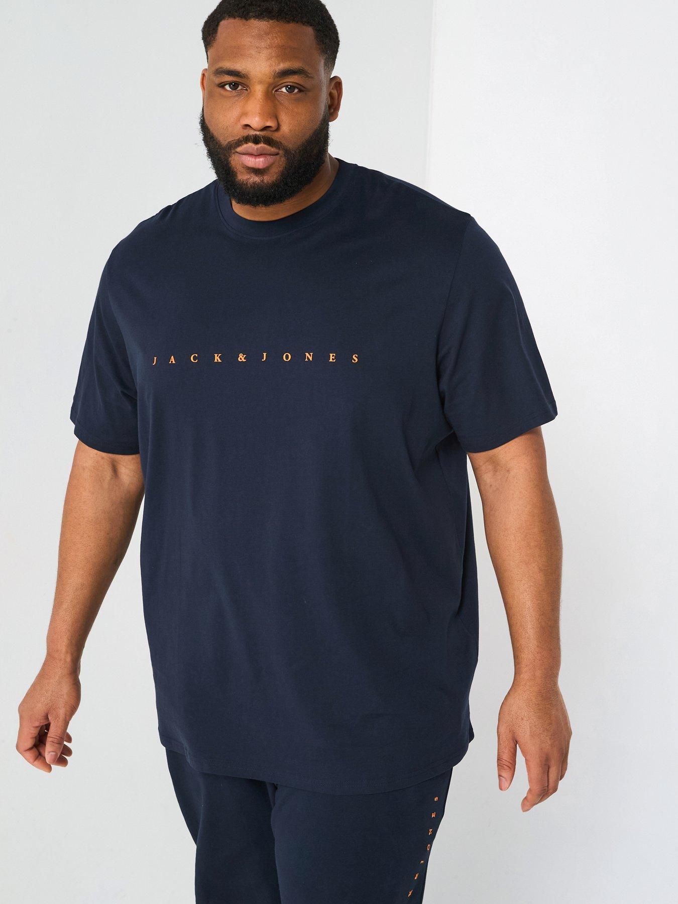undefined Big Tall Star T-Shirt Sweat Shorts Set - Dark Navy