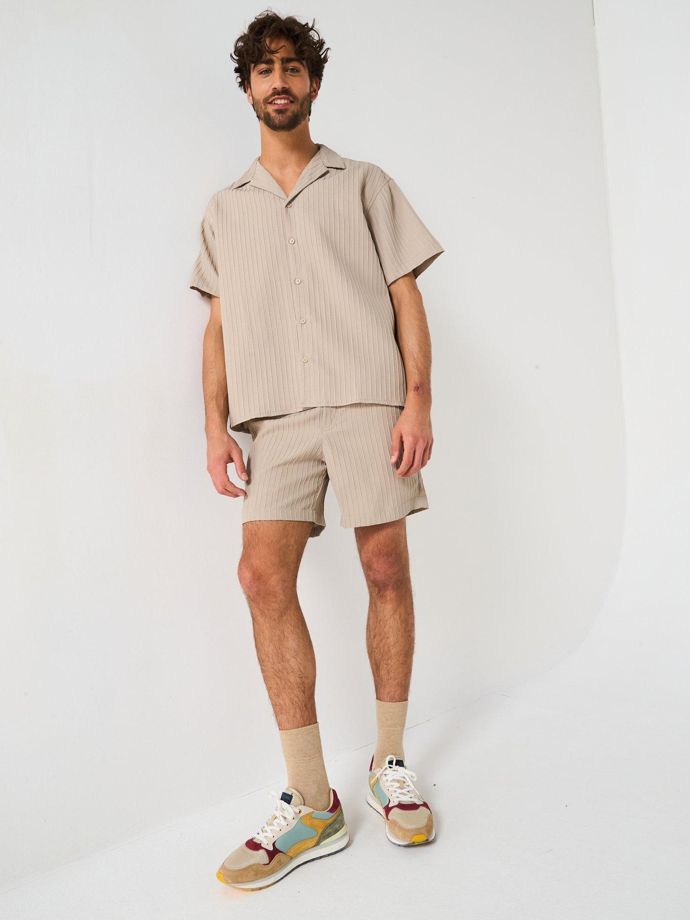 undefined Massimo Resort Shirt And Shorts Set - Oxford Tan