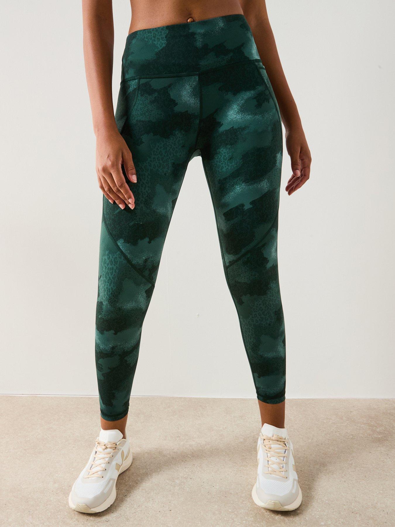 undefined Womens Training Power 7/8 Workout Leggings - Green