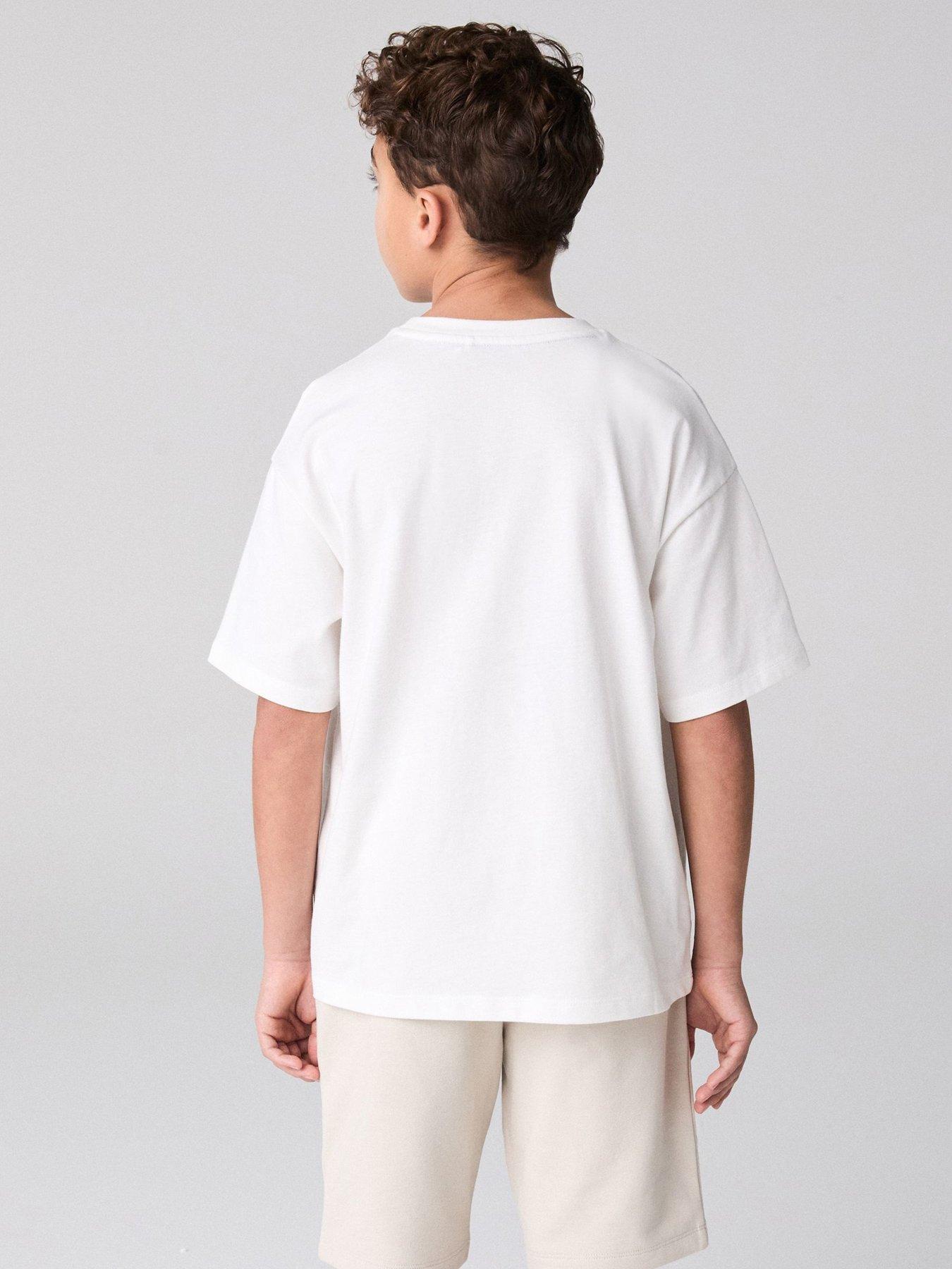 Image 2 of 5 of smALLSAINTS All Saints Logo T-Shirt - White