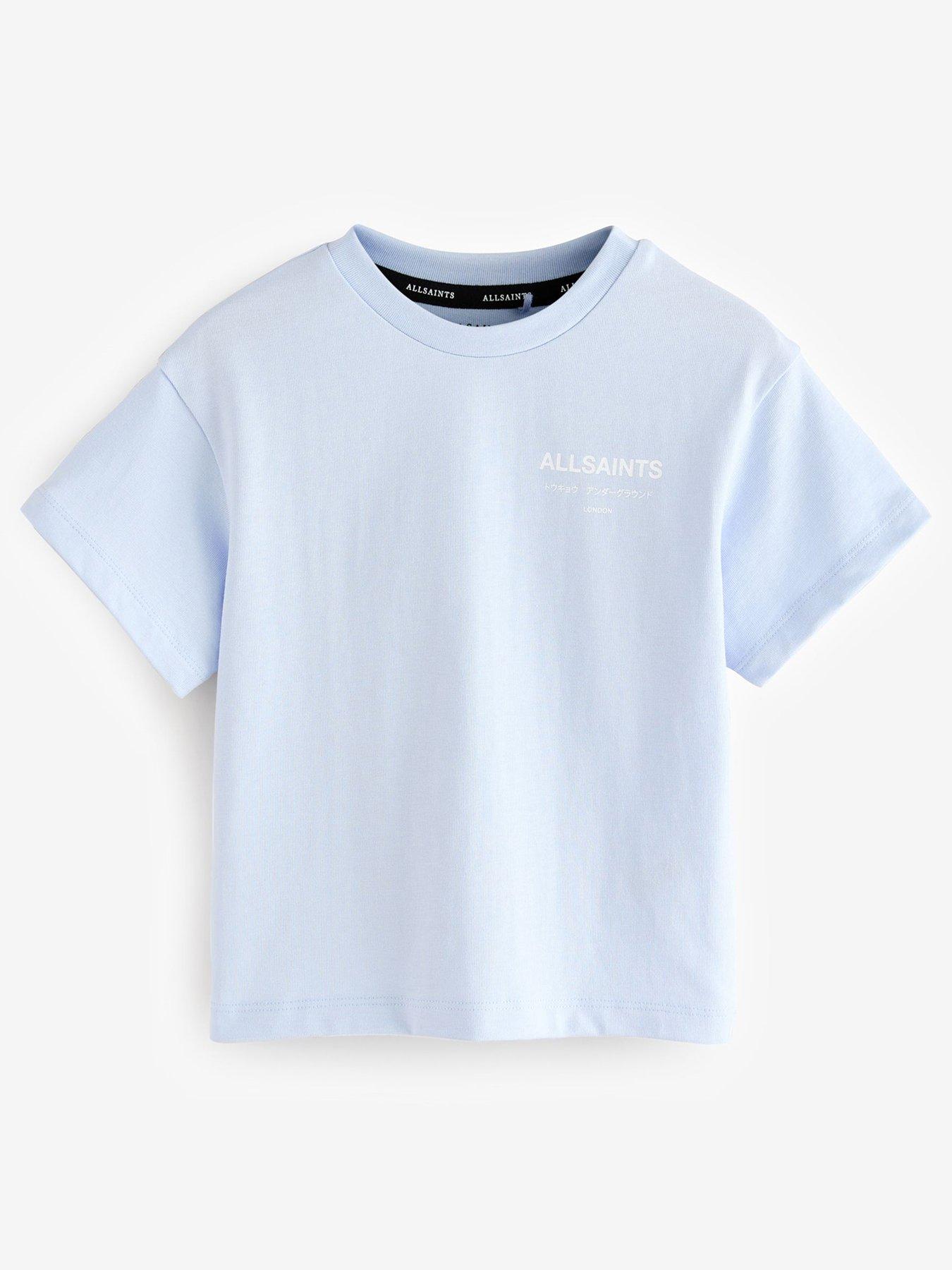 undefined All Saints Logo T-Shirt - Blue