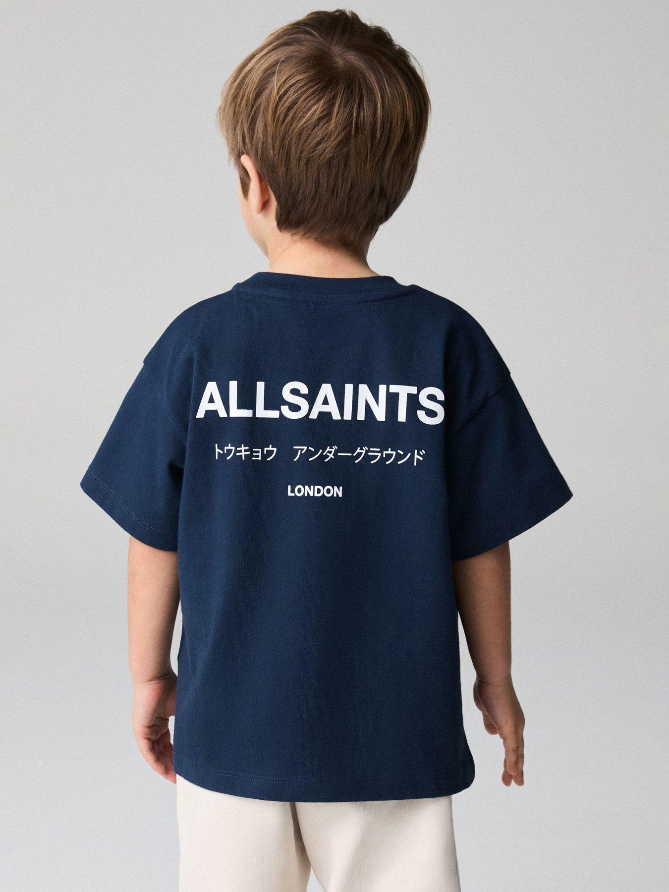 Image 2 of 3 of smALLSAINTS Younger Boys Logo T-shirt - Navy