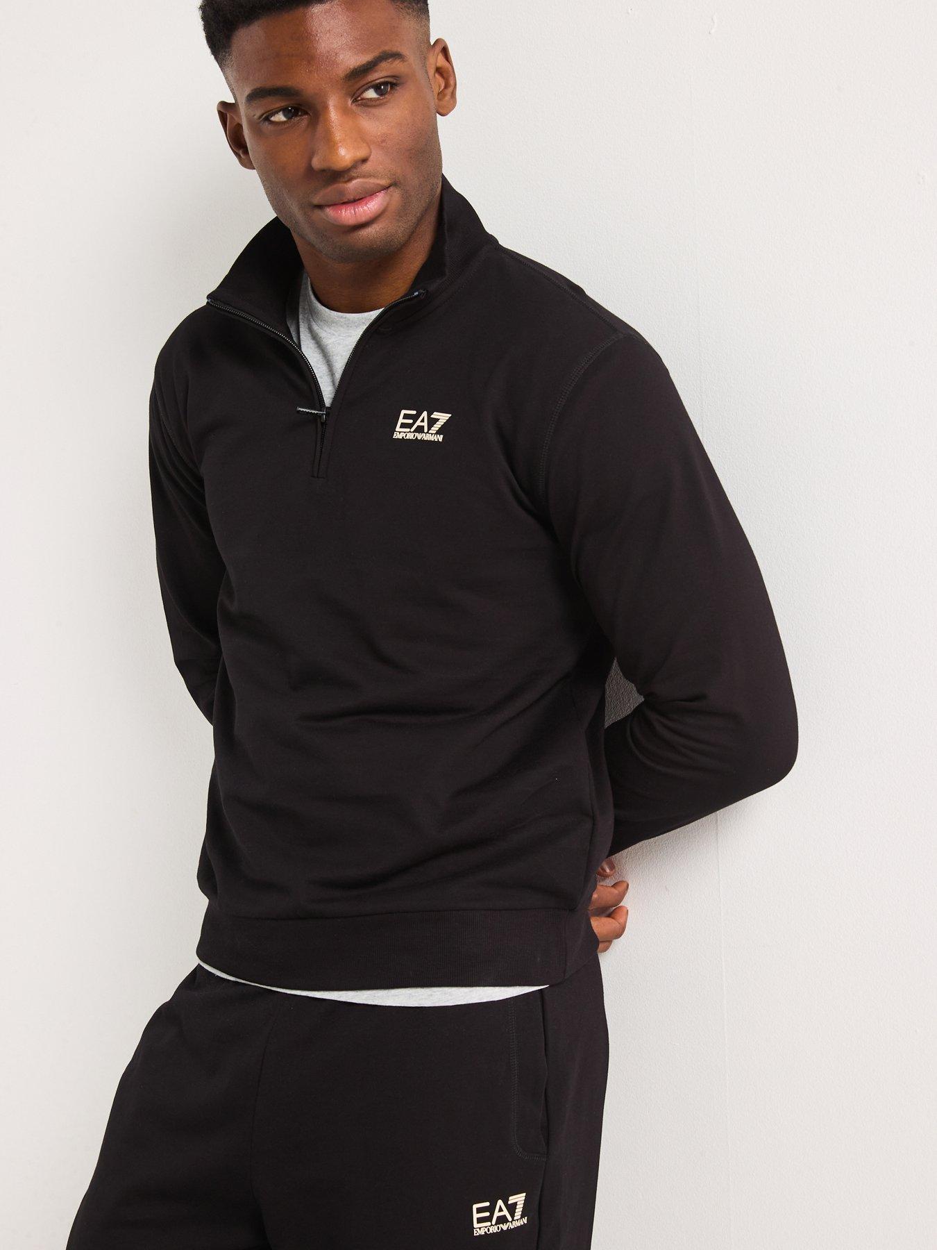 Image 3 of 5 of EA7 Emporio Armani Train Visibility Zip Neck Tracksuit - Black