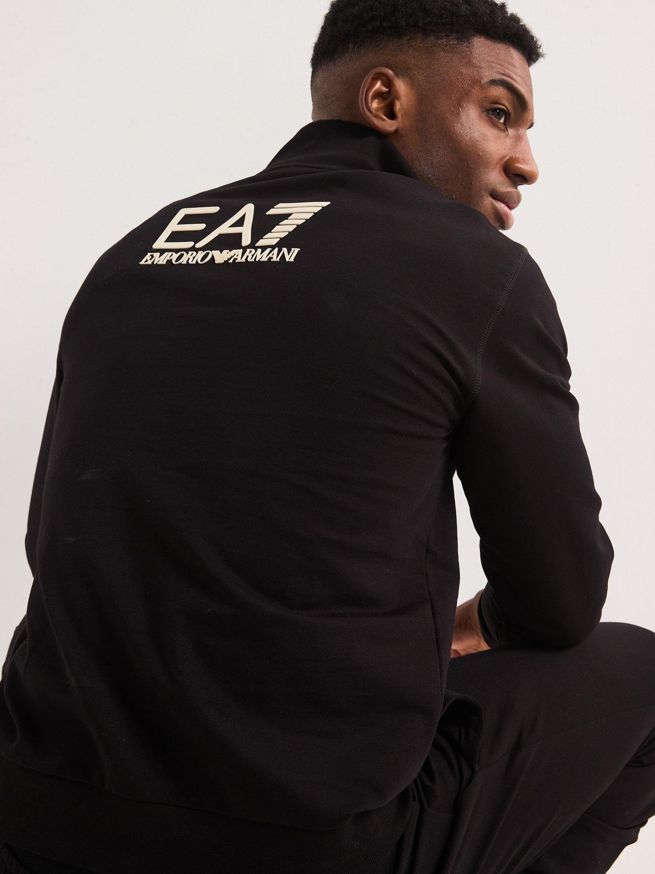 Image 5 of 5 of EA7 Emporio Armani Train Visibility Zip Neck Tracksuit - Black