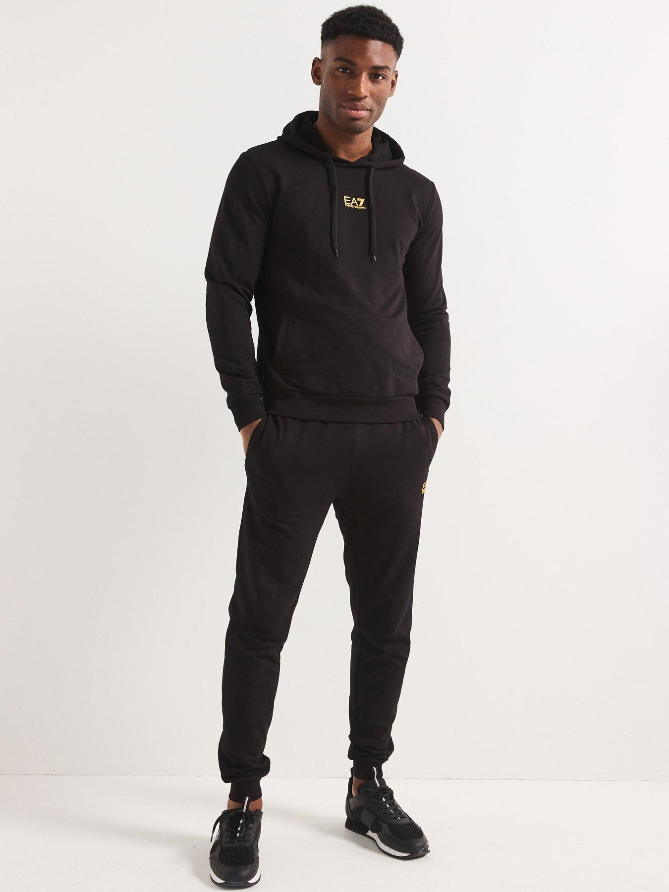 Ea7 Emporio Armani Train Core Id Hooded Tracksuit - Black