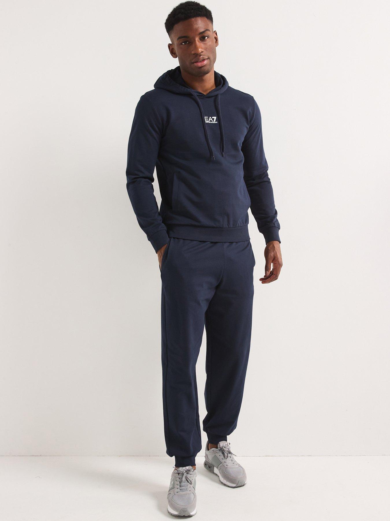 Image 1 of 5 of EA7 Emporio Armani Train Core Id Hooded Tracksuit - Dark Blue