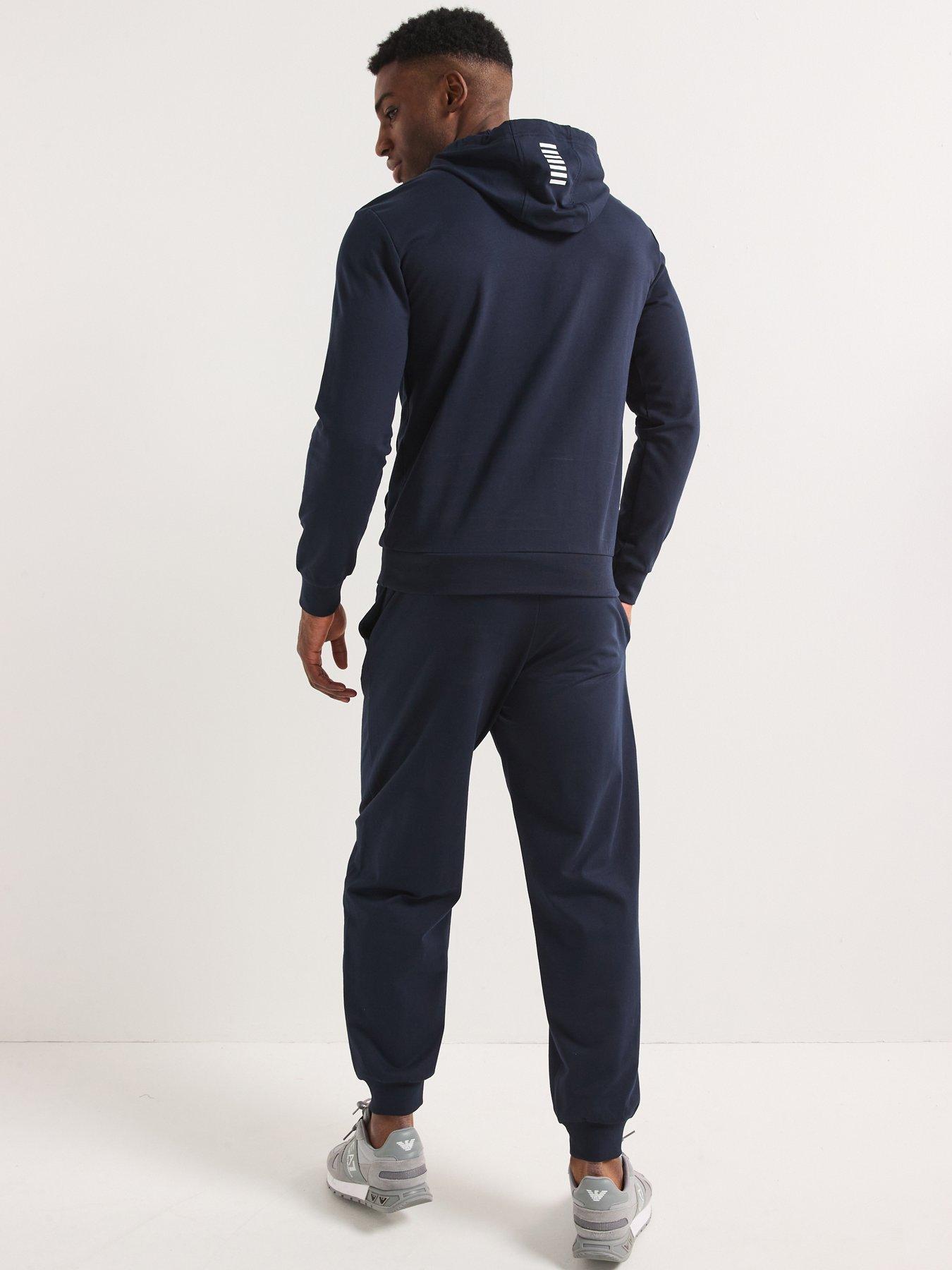 Image 2 of 5 of EA7 Emporio Armani Train Core Id Hooded Tracksuit - Dark Blue