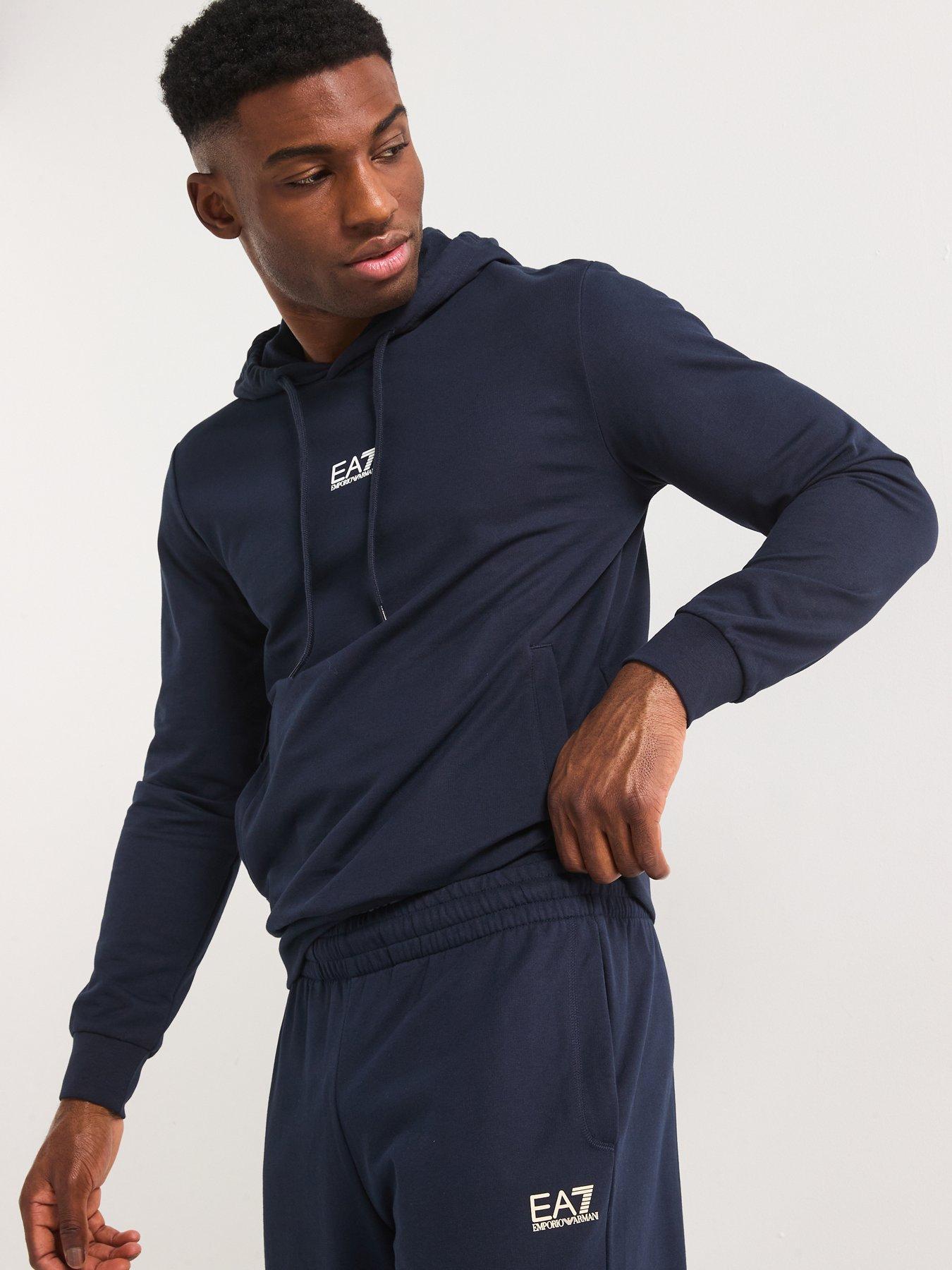 Image 3 of 5 of EA7 Emporio Armani Train Core Id Hooded Tracksuit - Dark Blue