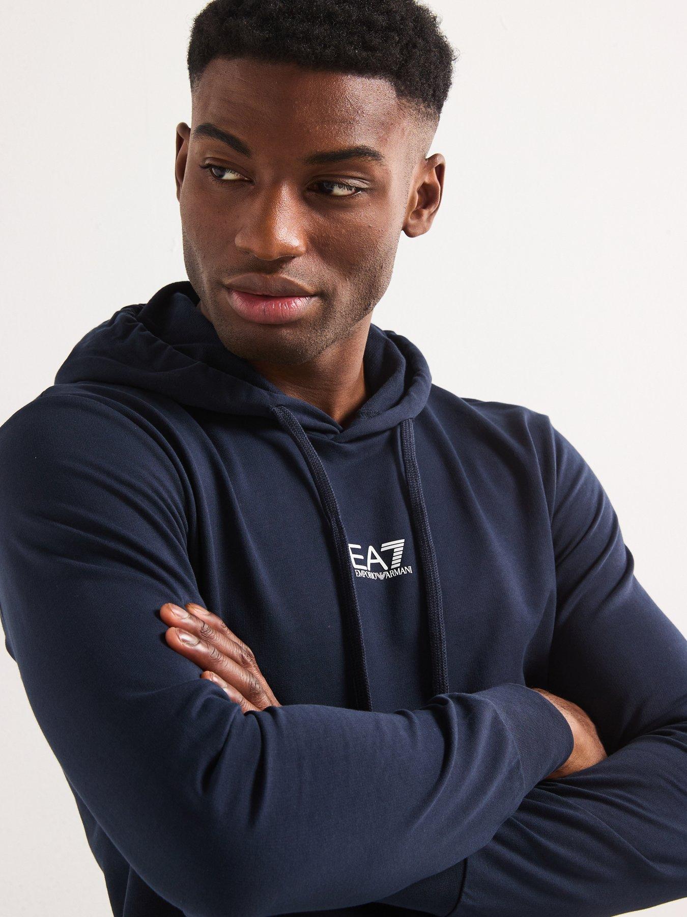 Image 4 of 5 of EA7 Emporio Armani Train Core Id Hooded Tracksuit - Dark Blue
