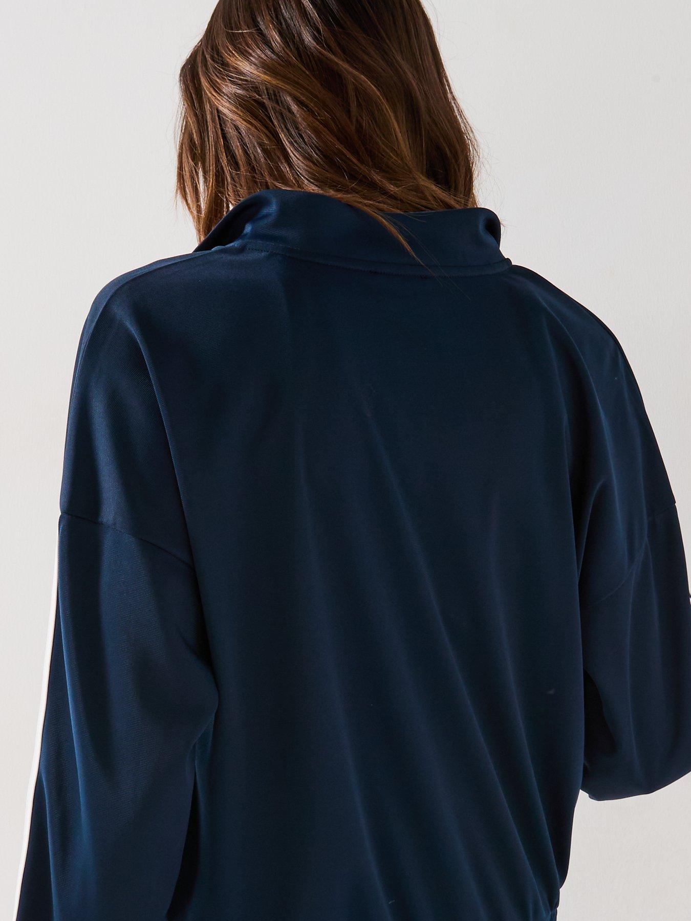 Image 2 of 6 of V by Very Zip Up Side Stripe Sweatshirt - Navy