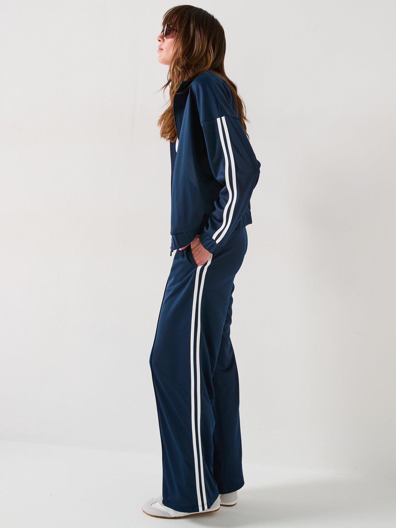 Image 3 of 6 of V by Very Zip Up Side Stripe Sweatshirt - Navy