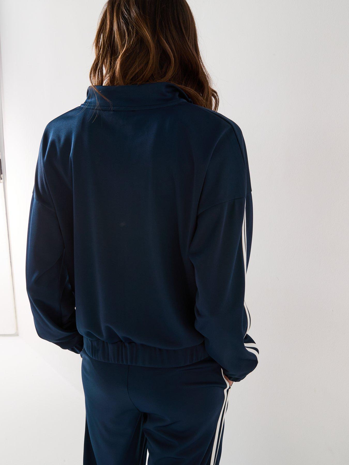 Image 6 of 6 of V by Very Zip Up Side Stripe Sweatshirt - Navy