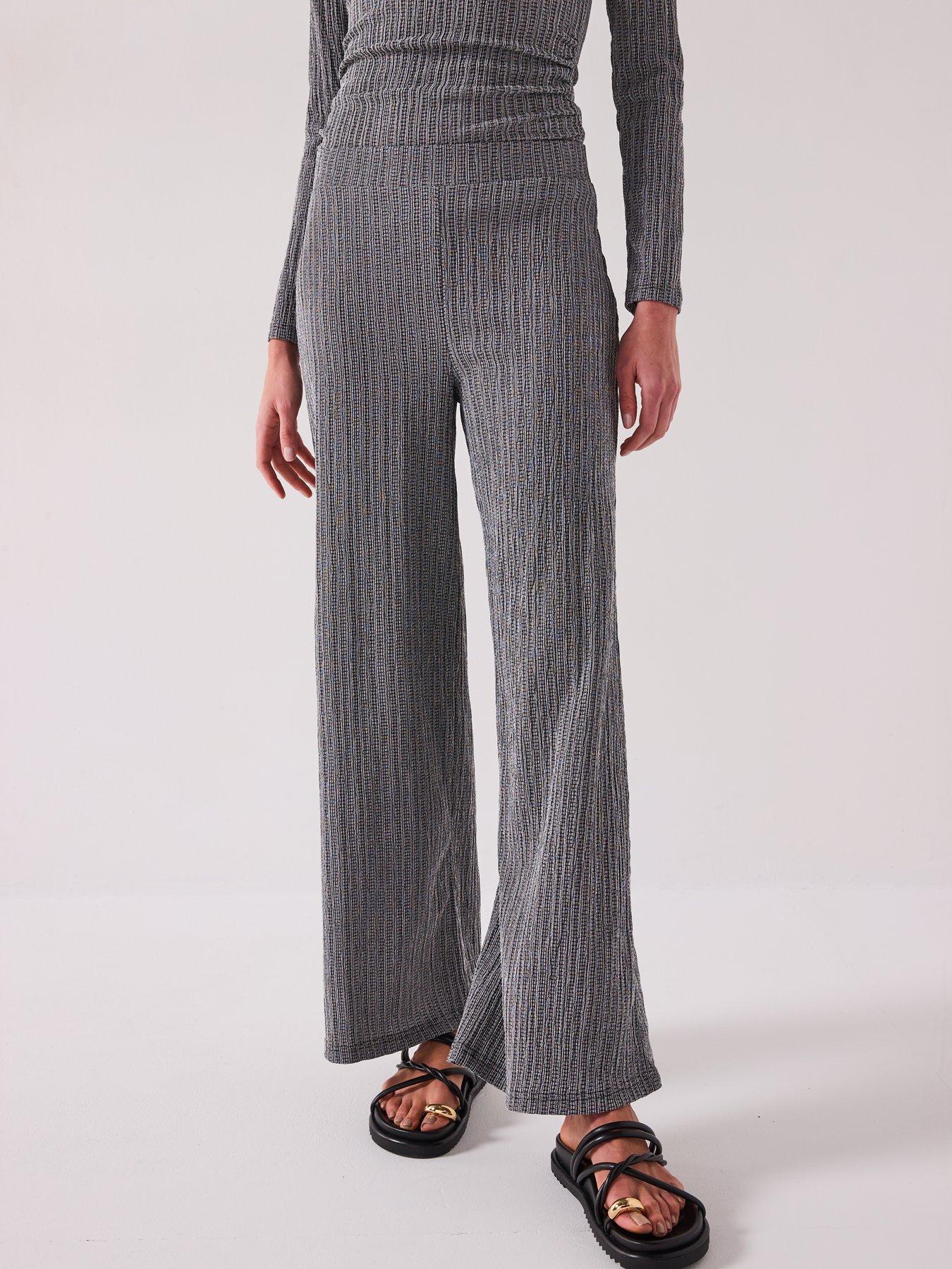 undefined Textured Wide Leg Trouser Co-Ord - Mono