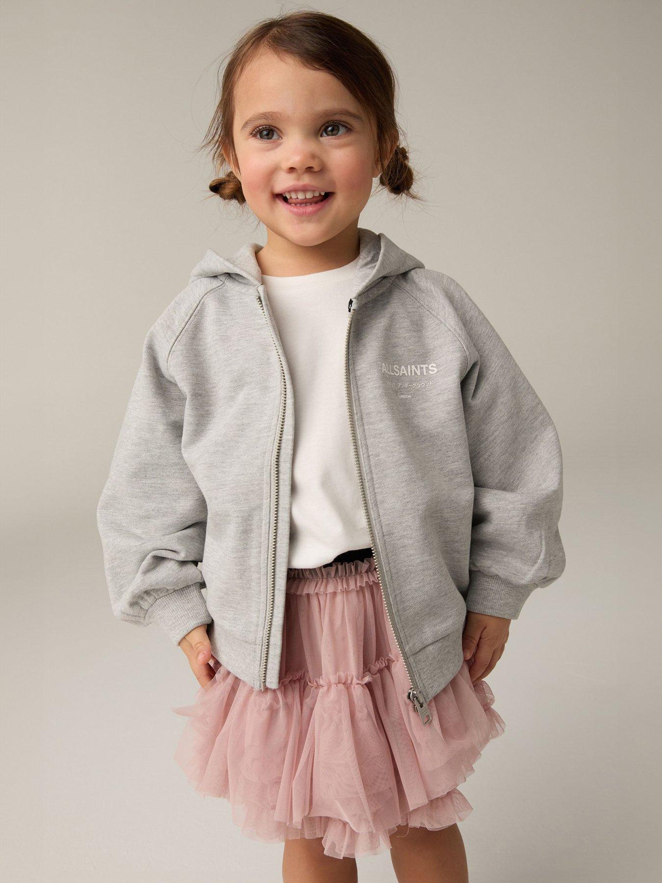 undefined Younger Girls Zip Hoodie - Grey