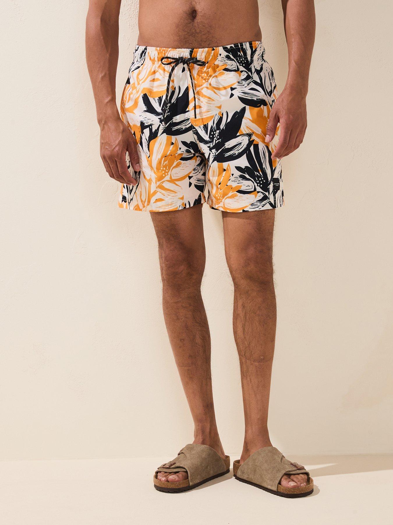 undefined Maui Flower Print Swim Shorts - Buttercream