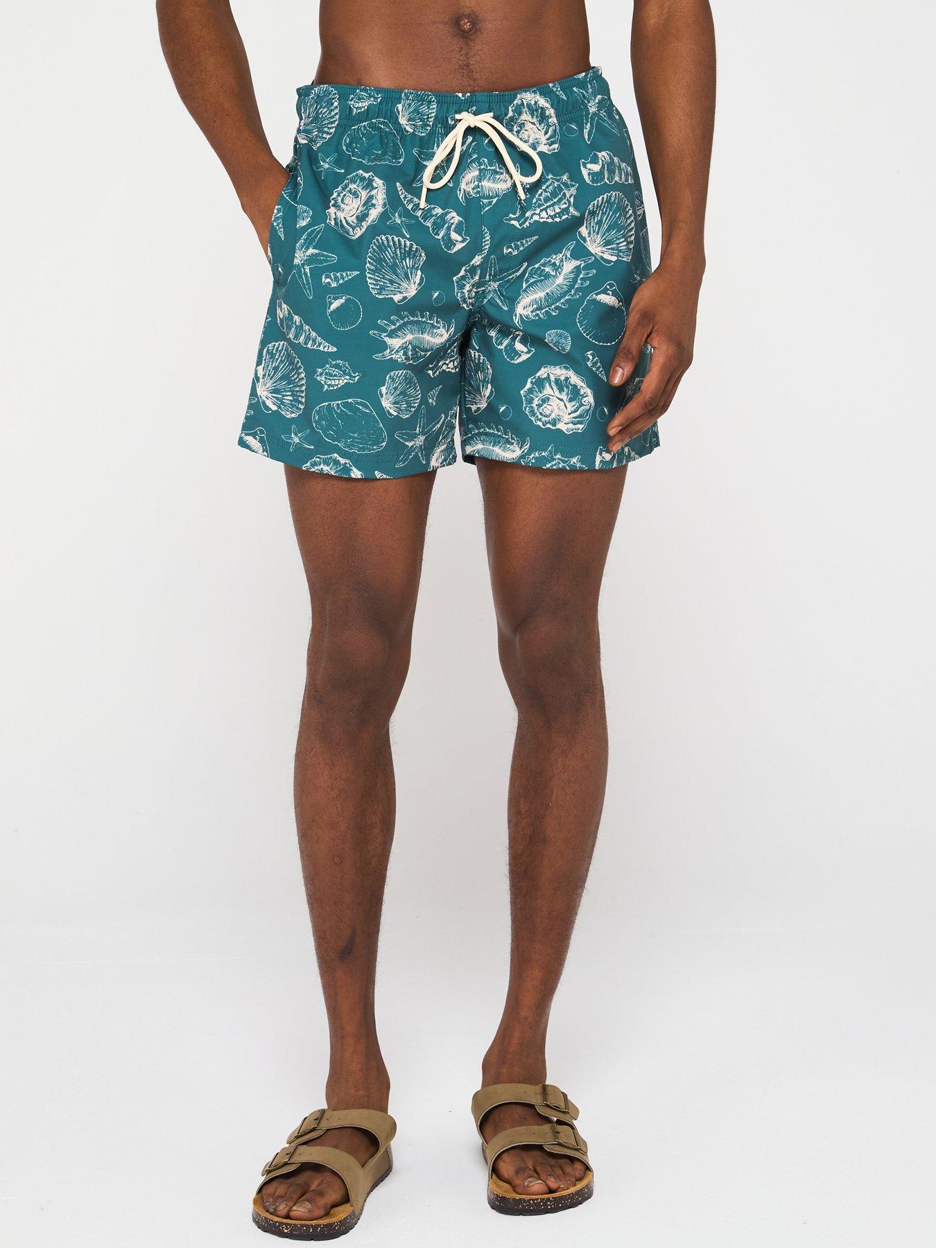 undefined Maui Mini Stripe Swim Shorts - Mallard Green