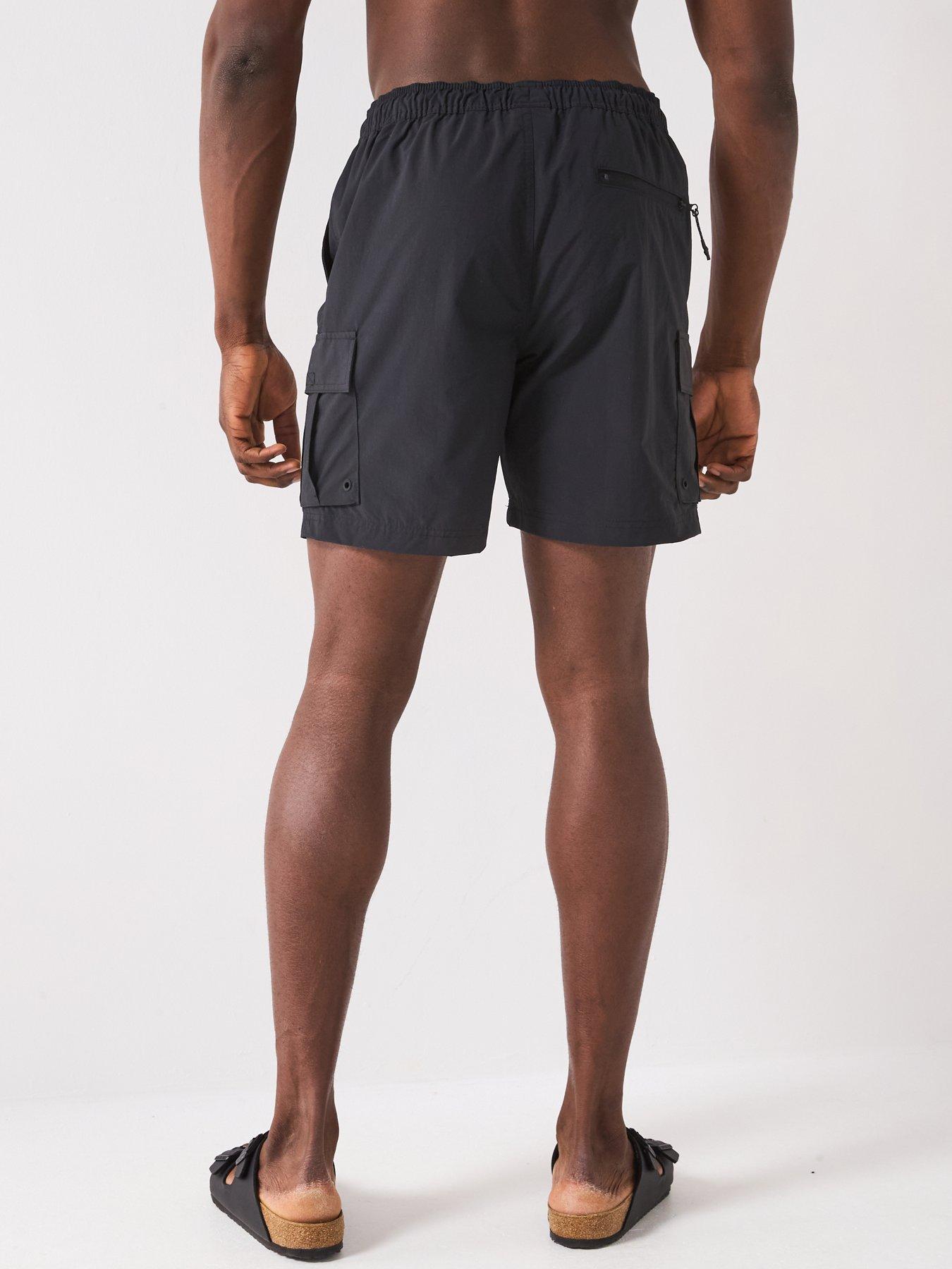 Image 2 of 5 of Jack & Jones Naxos Cargo Swim Shorts - Black