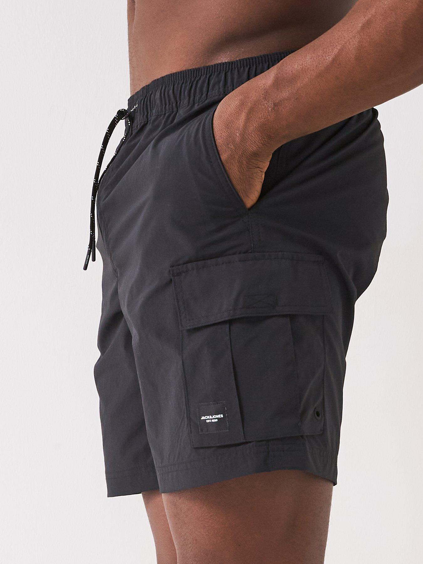 Image 4 of 5 of Jack & Jones Naxos Cargo Swim Shorts - Black