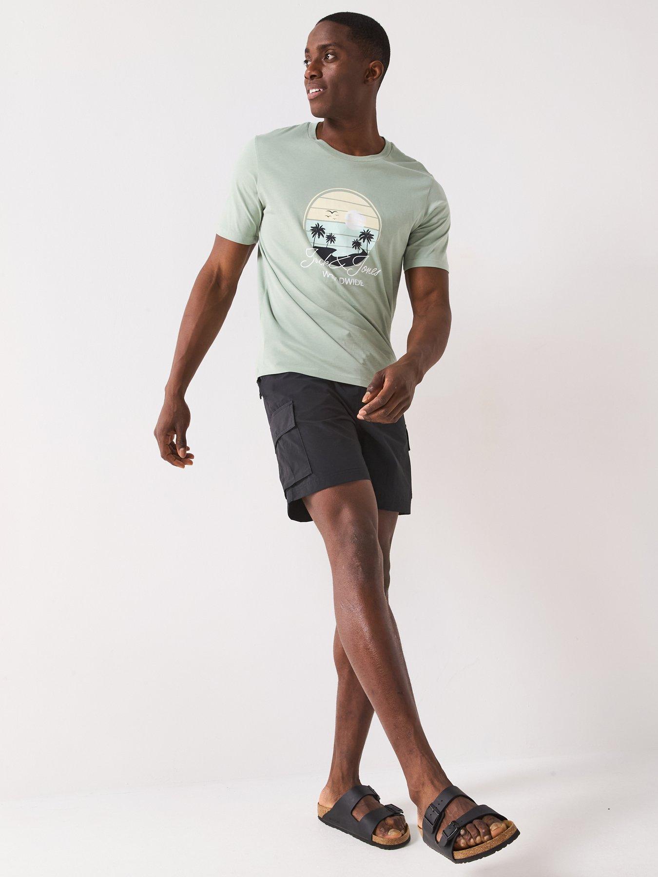 Image 5 of 5 of Jack & Jones Naxos Cargo Swim Shorts - Black