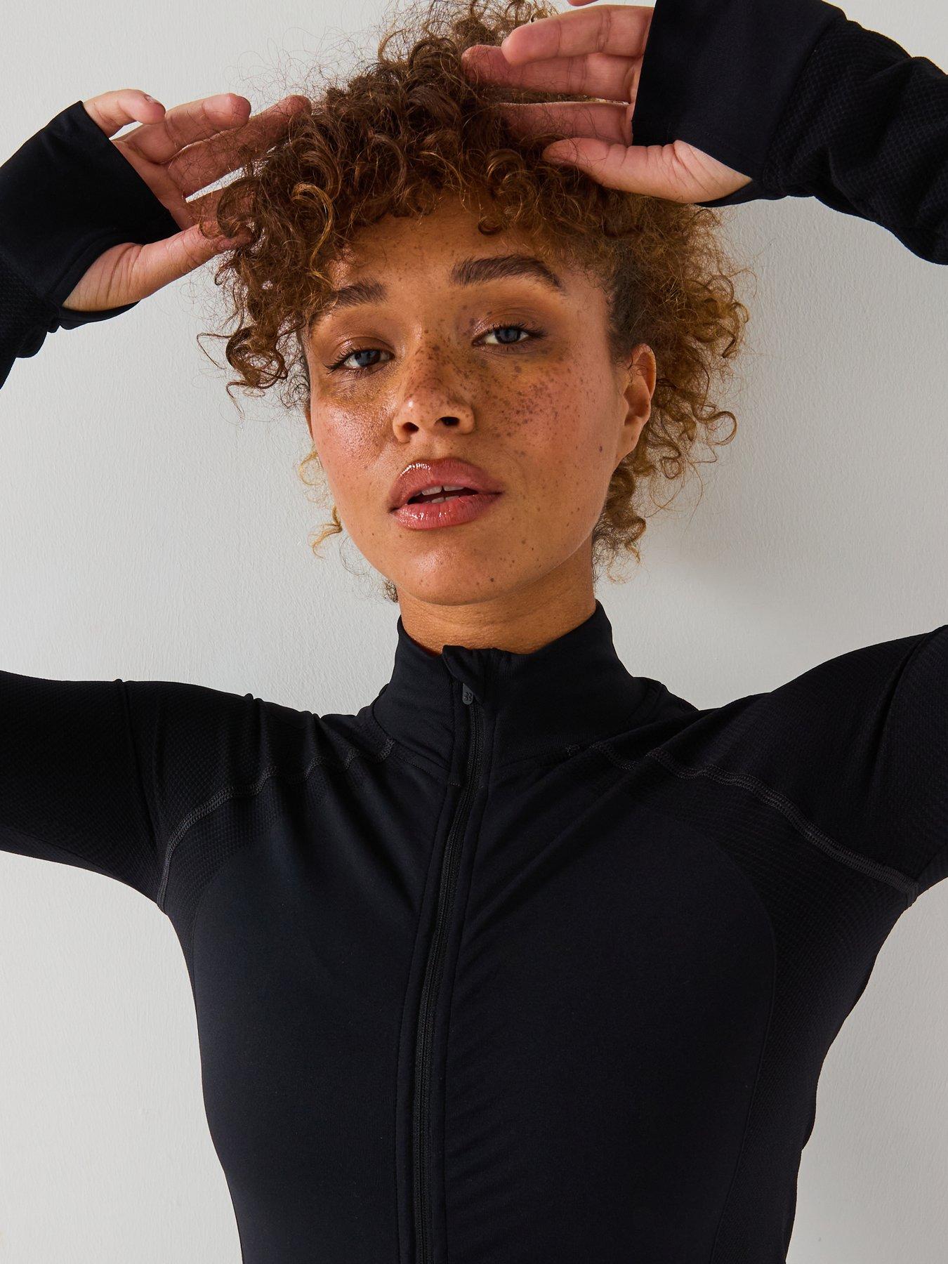 Image 5 of 6 of Sweaty Betty Womens Training Athlete Seamless Workout Zip Up - Black