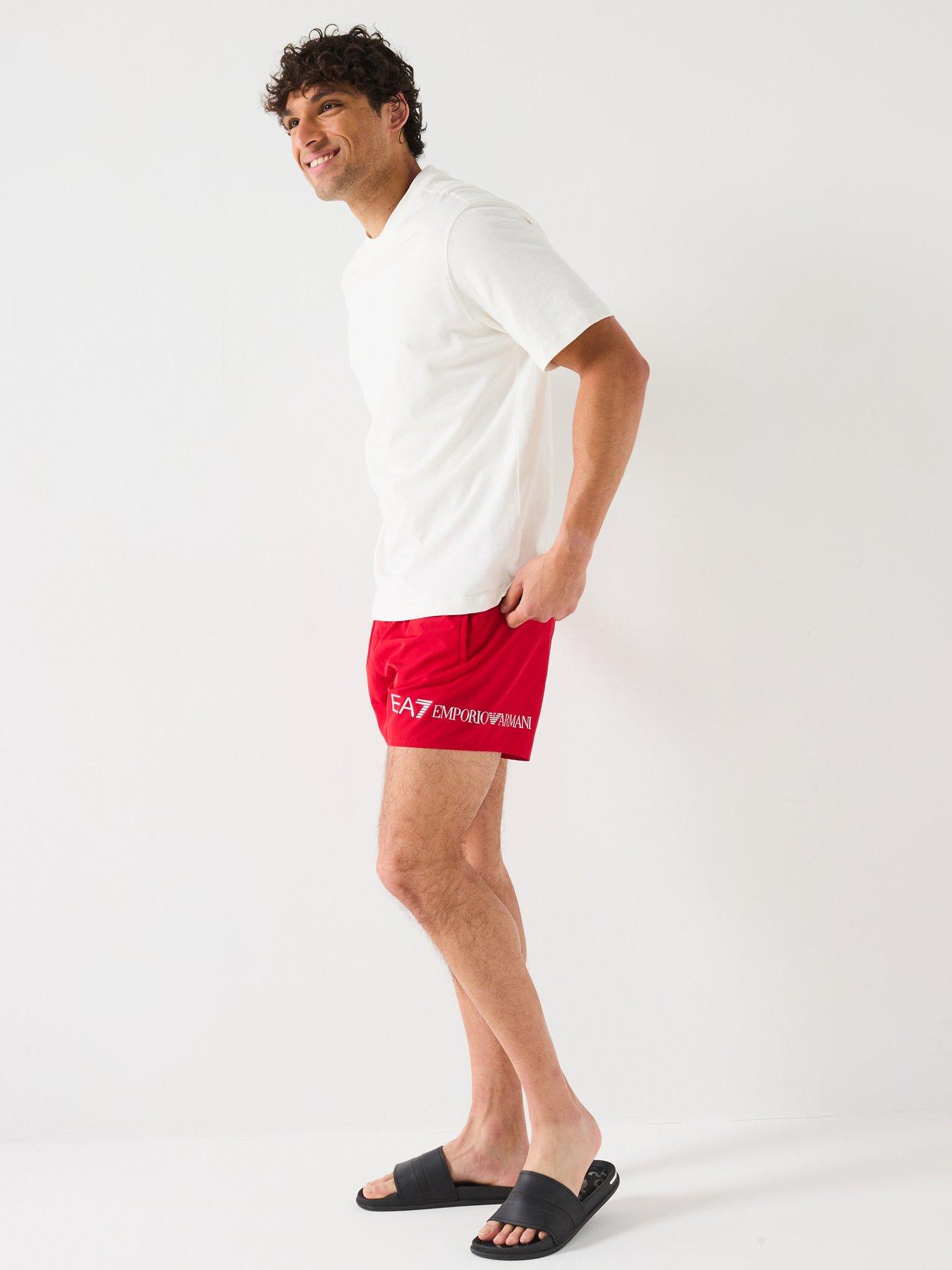 Image 5 of 6 of EA7 Emporio Armani Logo Swimshorts - Red