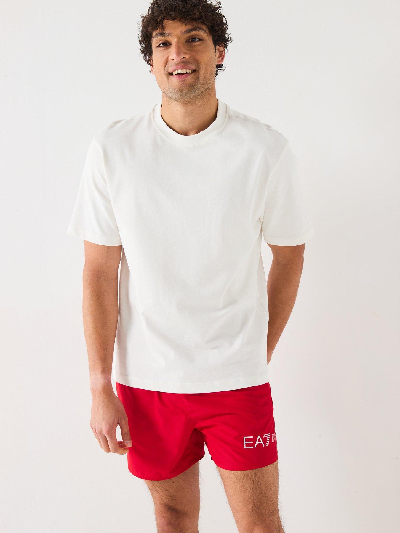 Image 6 of 6 of EA7 Emporio Armani Logo Swimshorts - Red