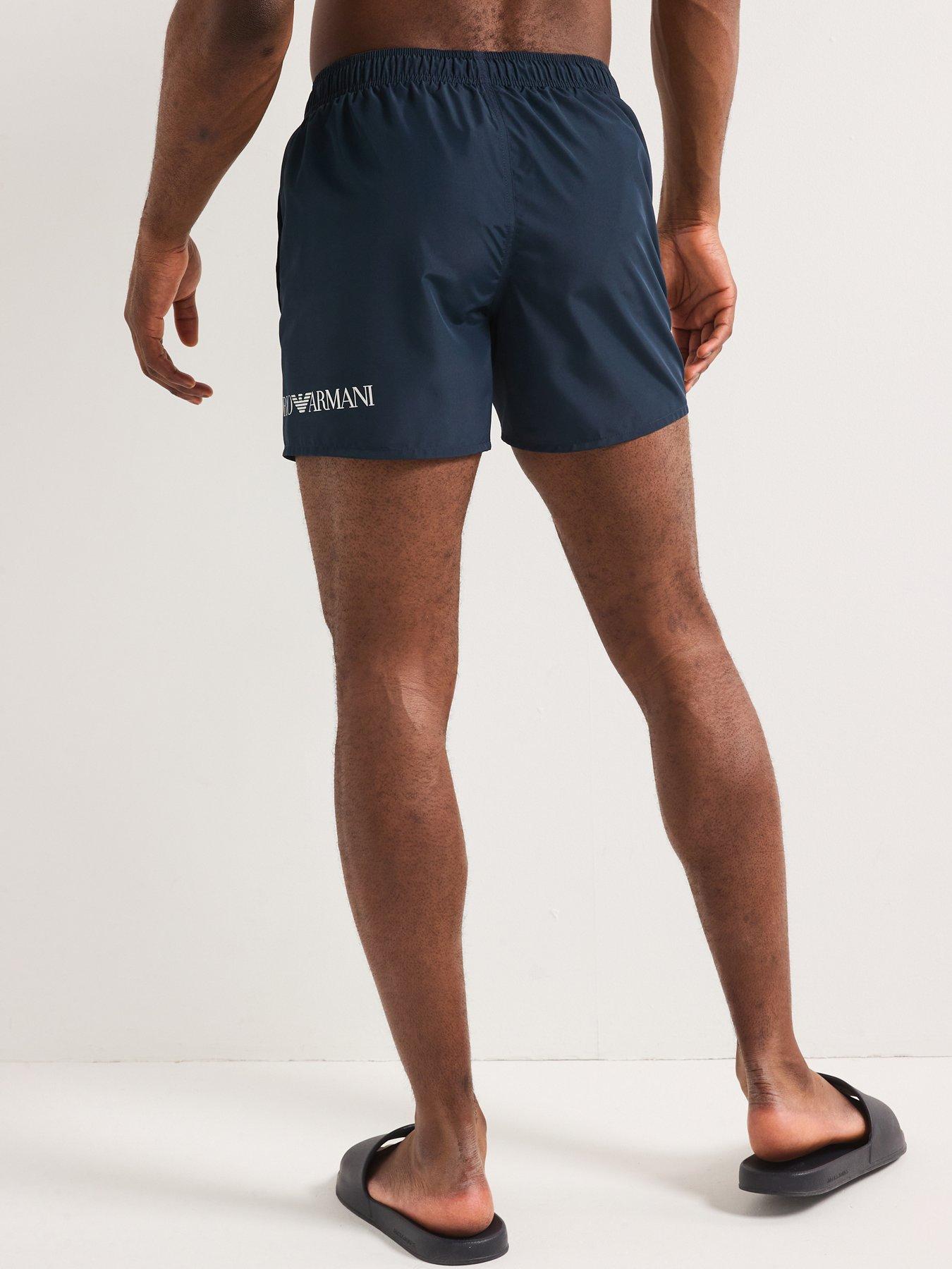 EA7 Emporio Armani Logo Swim Shorts Dark Blue Very
