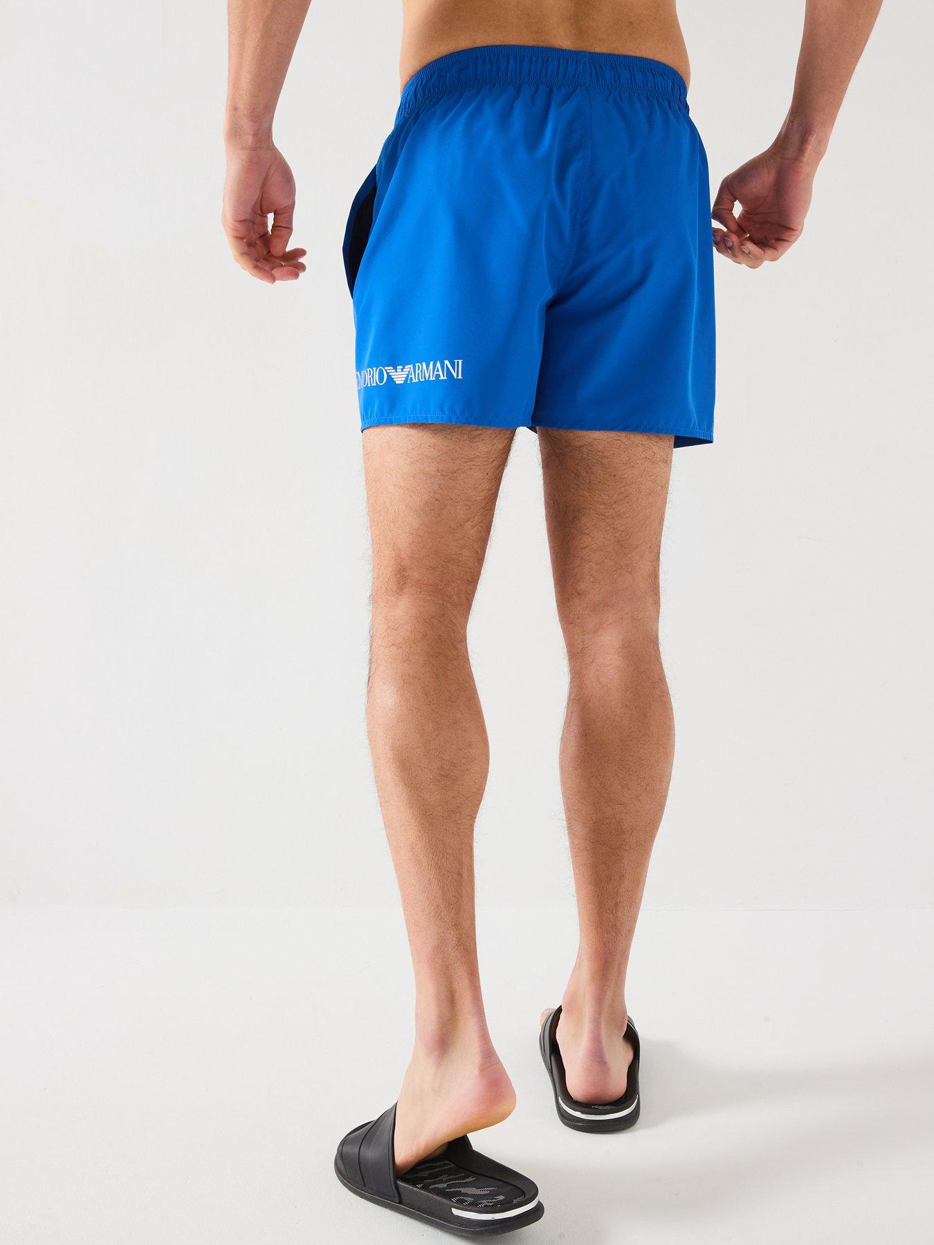 EA7 Emporio Armani Boys Logo Tape Swim Shorts in Black