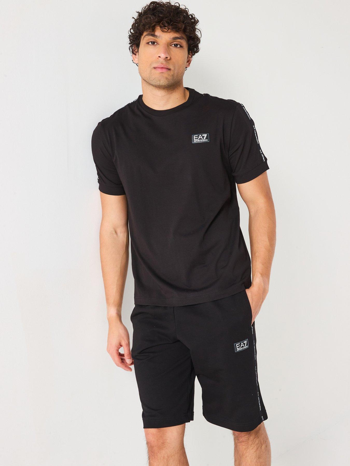 undefined Sporty Logo Taped Crew T-shirt - Black