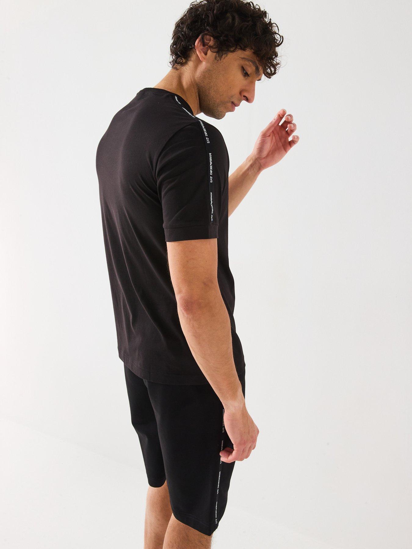 Image 5 of 6 of EA7 Emporio Armani Sporty Logo Taped Crew T-Shirt - Black