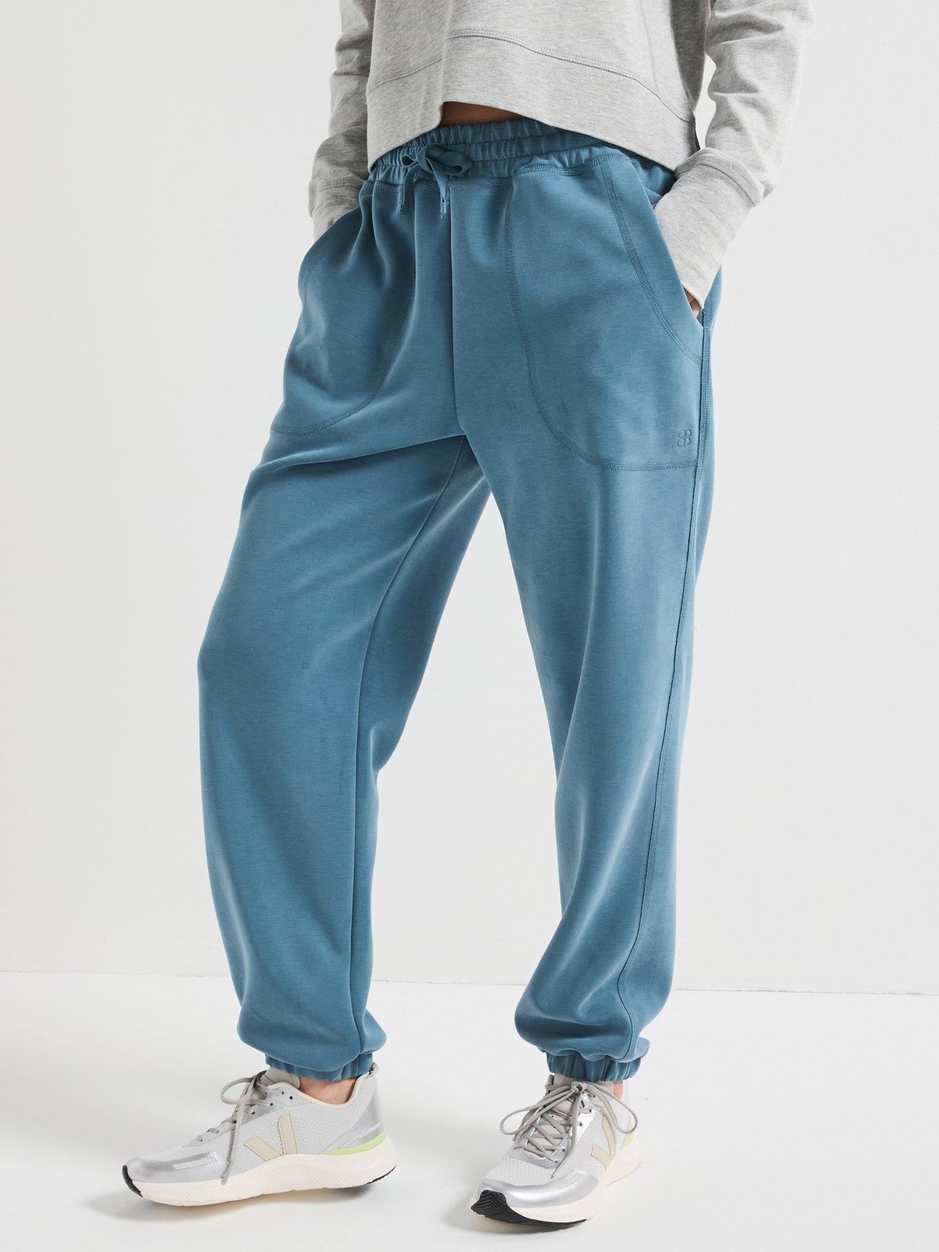 undefined Womens Training Sand Wash Cuffed Trouser - Blue