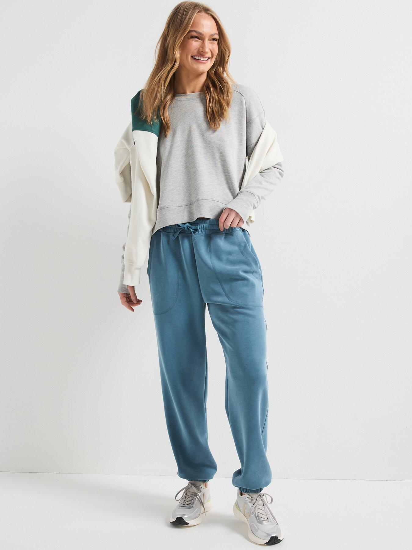 Image 5 of 5 of Sweaty Betty Womens Training Sand Wash Cuffed Trouser - Blue
