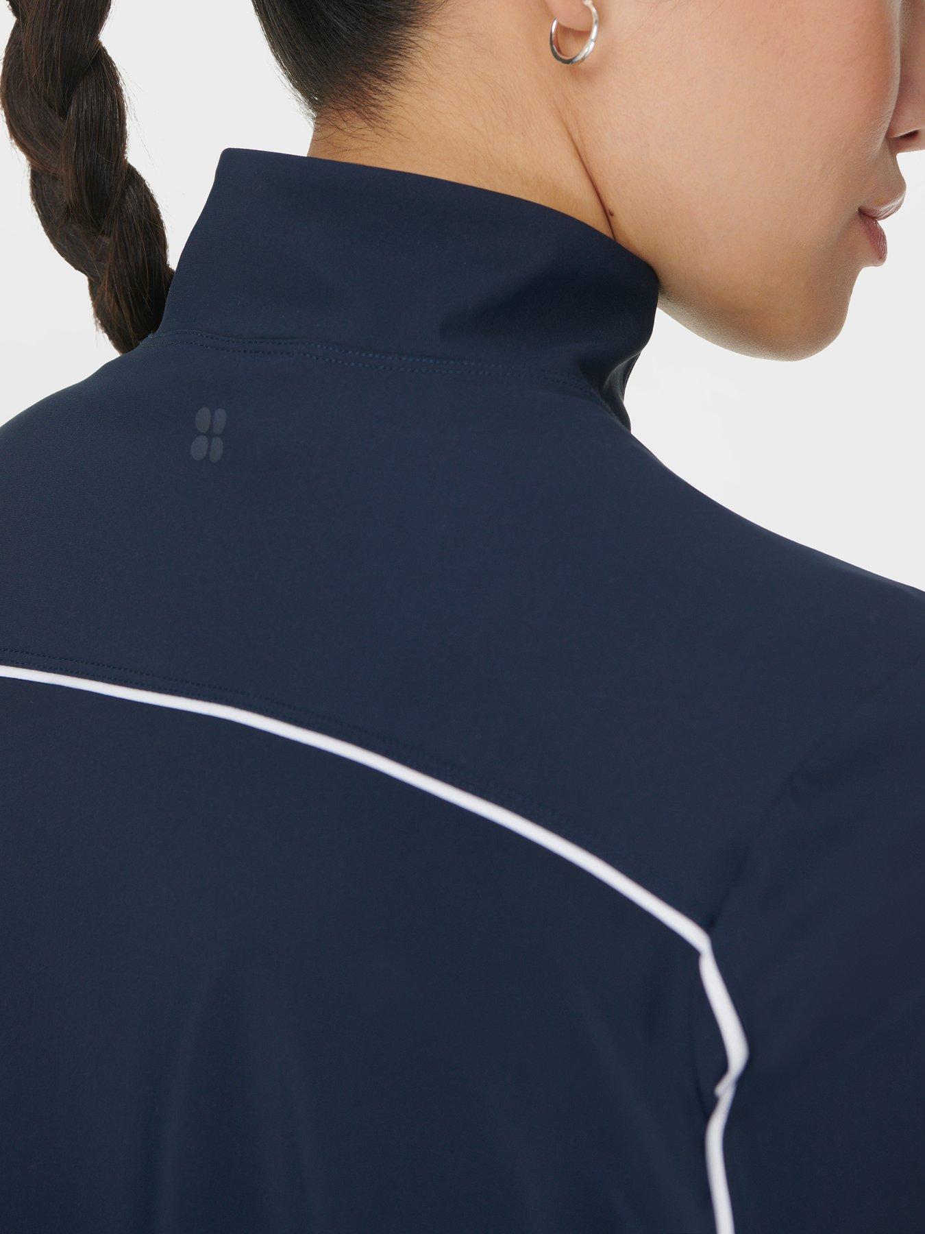 Image 4 of 5 of Sweaty Betty Womens Training Anytime Explorer Zip Up - Navy