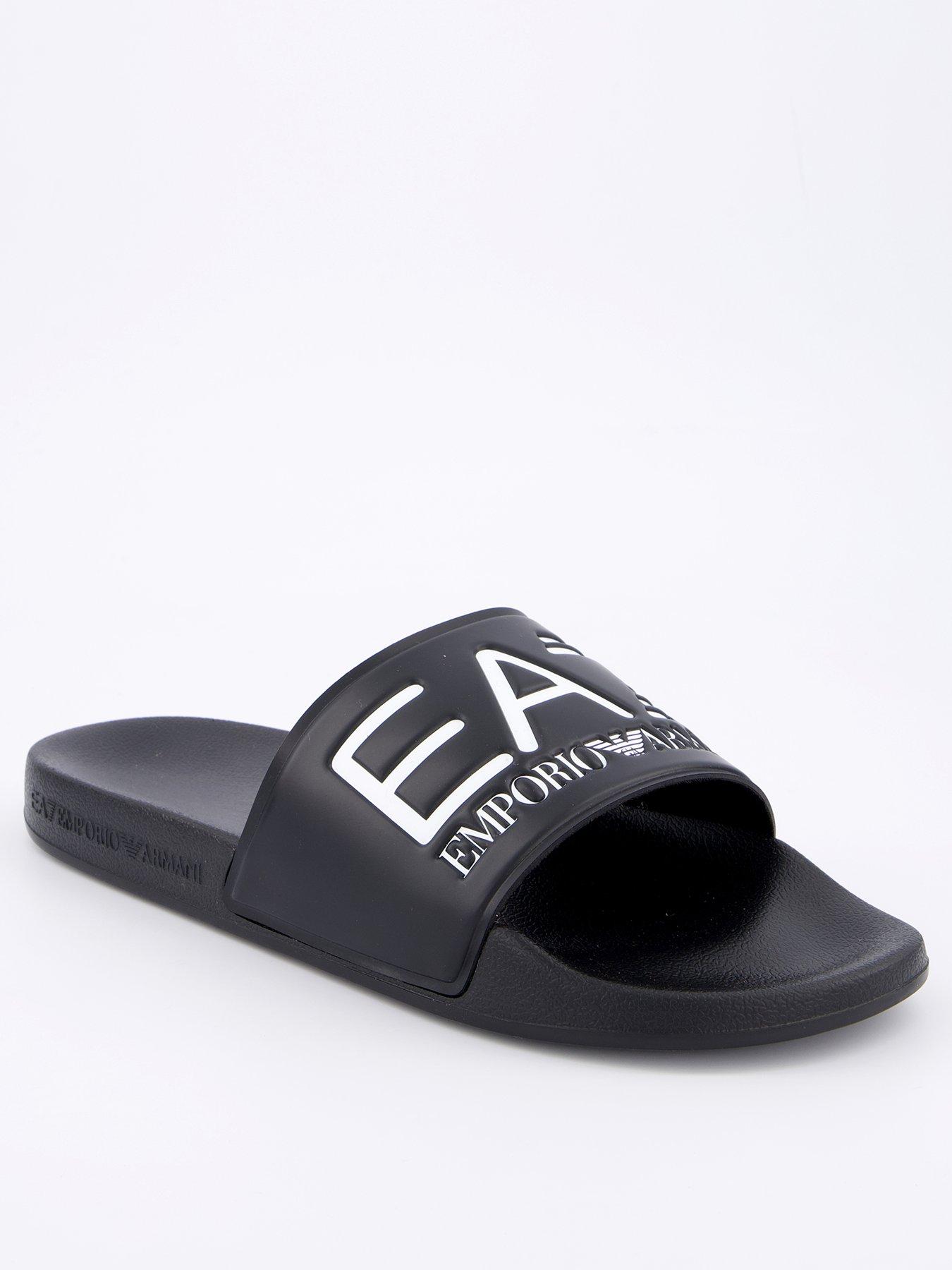 Ea7 Emporio Armani Logo Slider - Black