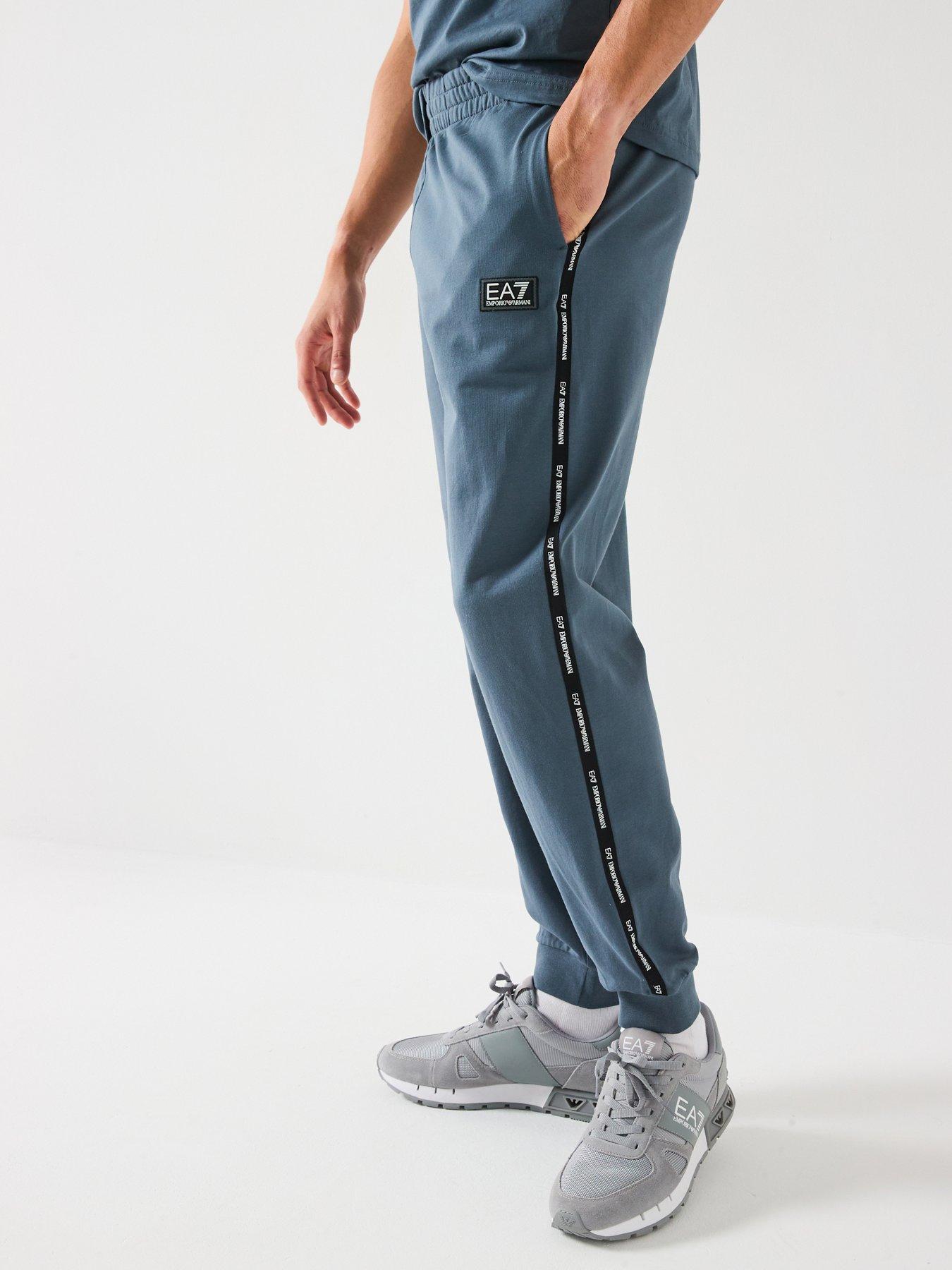 undefined Sporty Logo Taped Joggers - Dark Grey