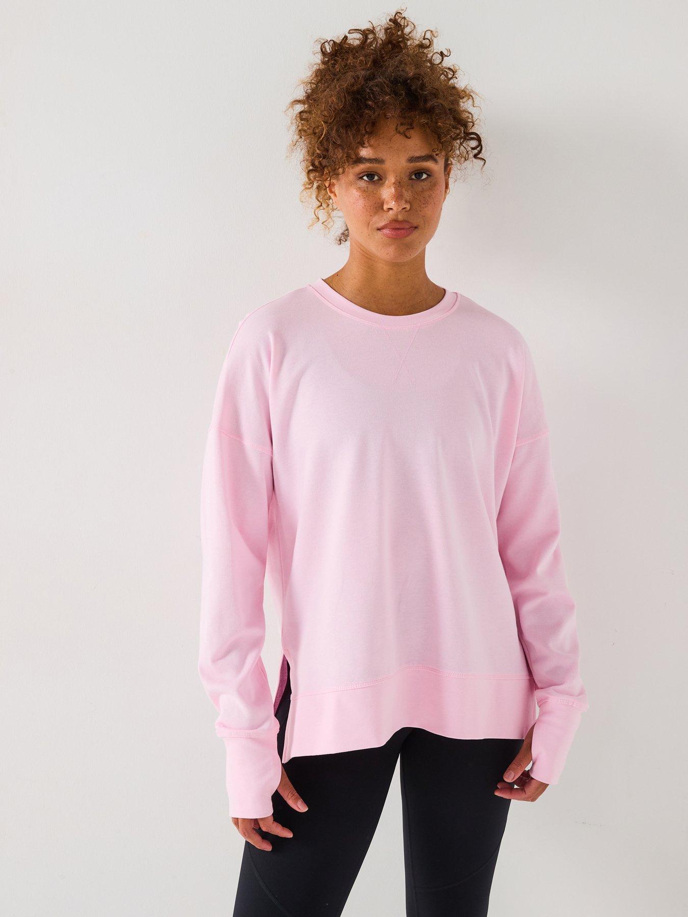 undefined Womens Training After Class Longline Sweatshirt - Pink