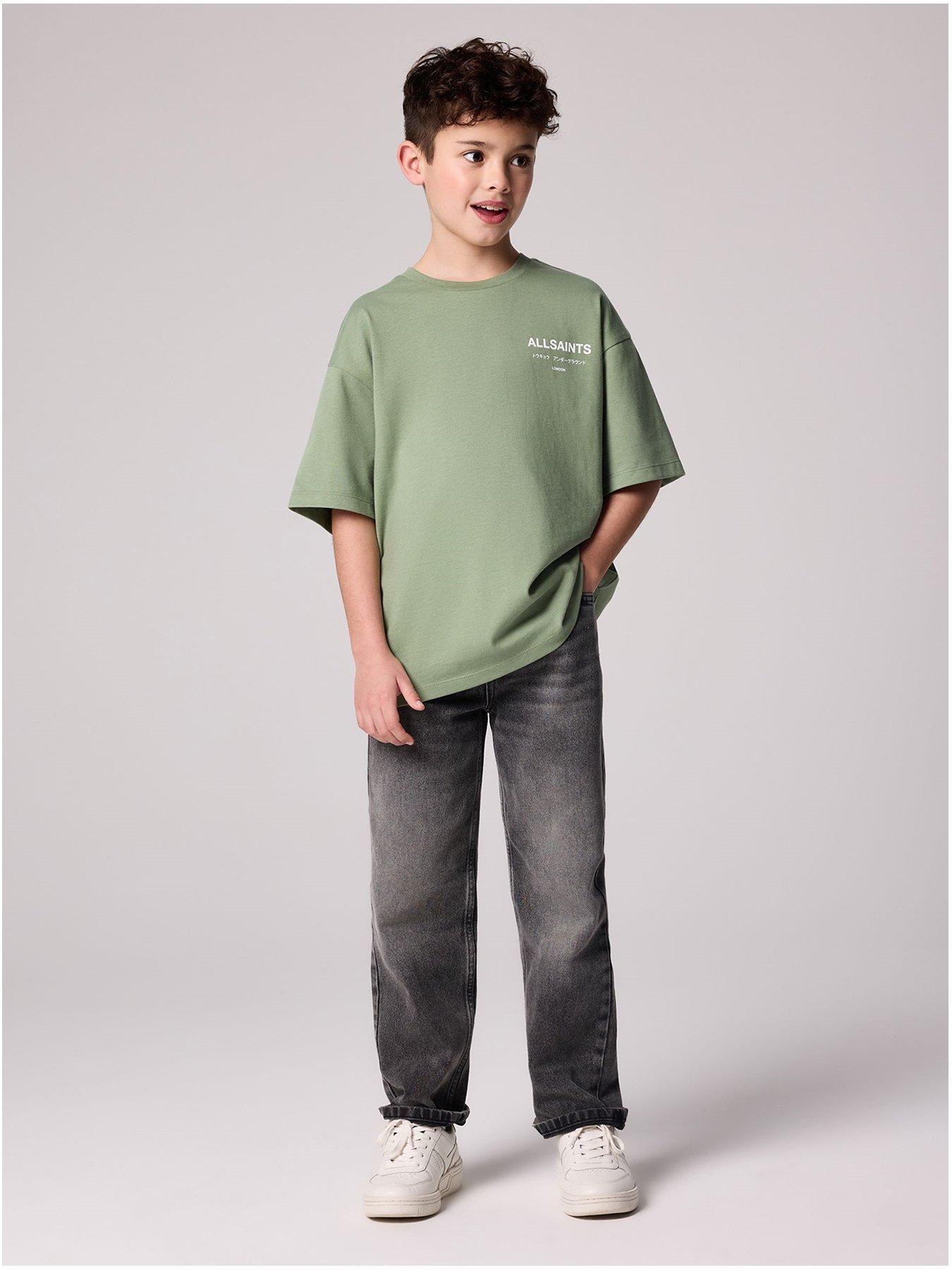 undefined All Saints Boys Logo T-Shirt - Green
