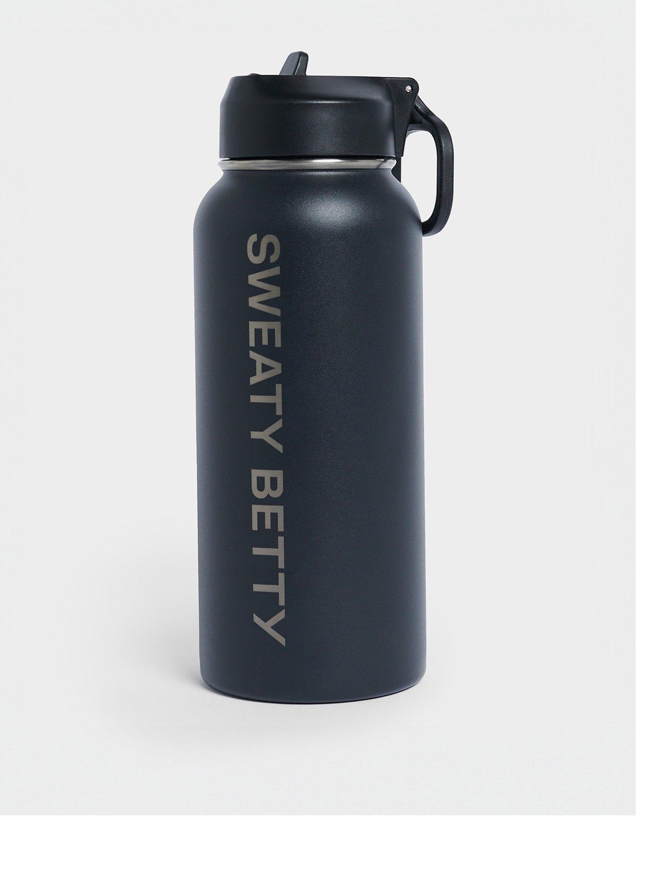 Image 1 of 3 of Sweaty Betty Womens Training Keep It Chill Straw Water Bottle 950Ml - Black