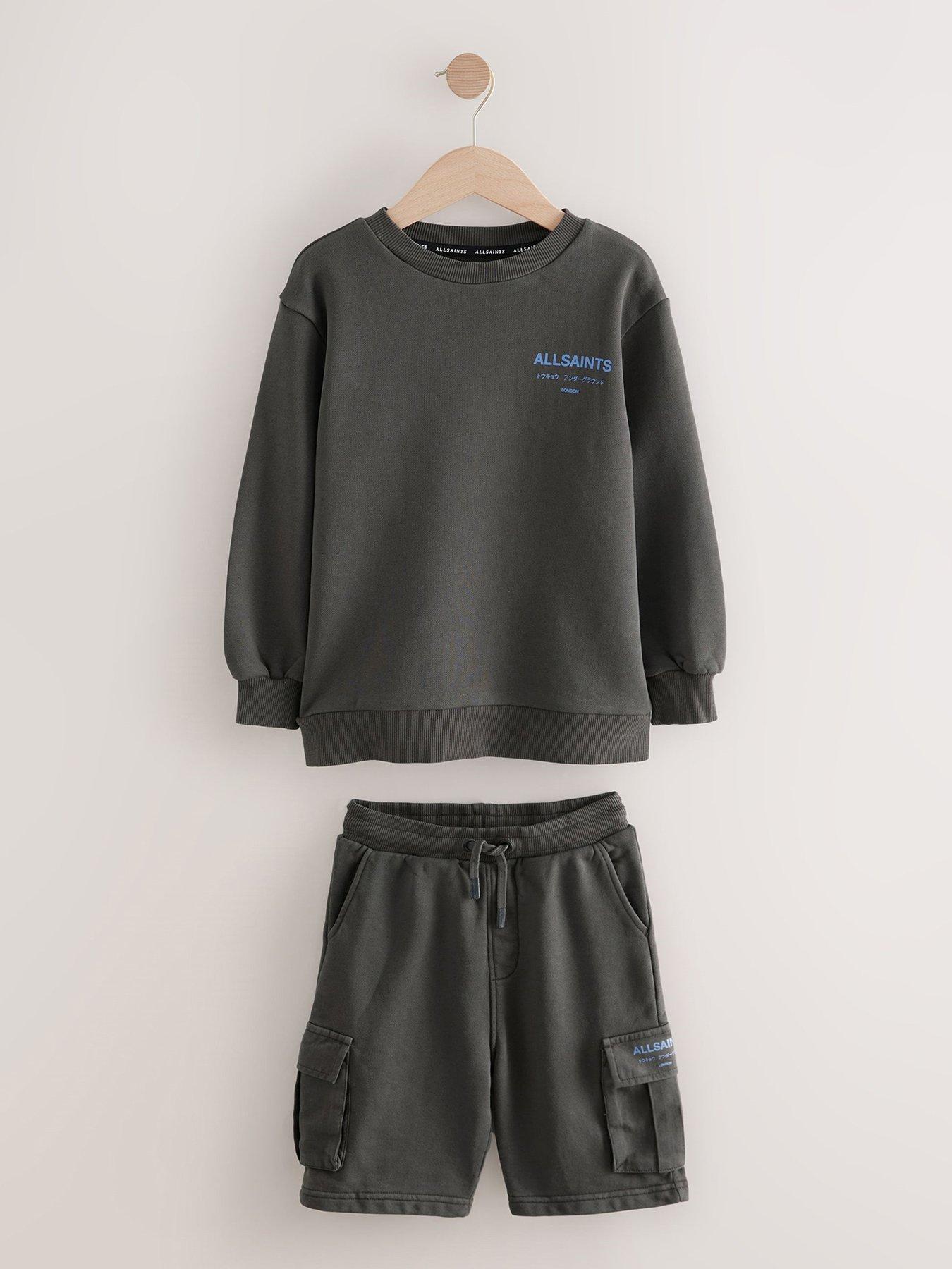 undefined Boys Sweat And Cargo Set - Grey