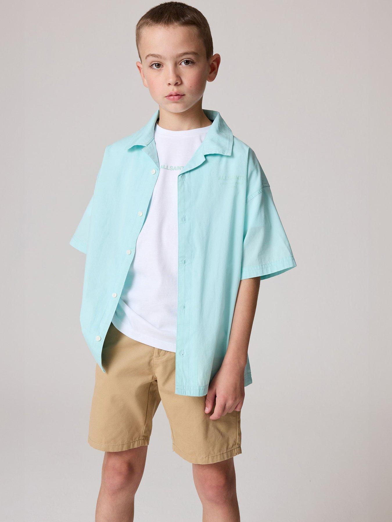 undefined Boys Short Sleeve Shirt Set - Blue